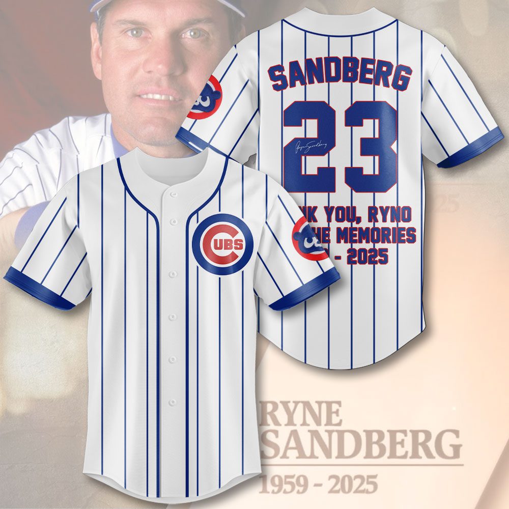 Chicago Cubs x Ryne Sandberg Baseball Jersey NGB1239