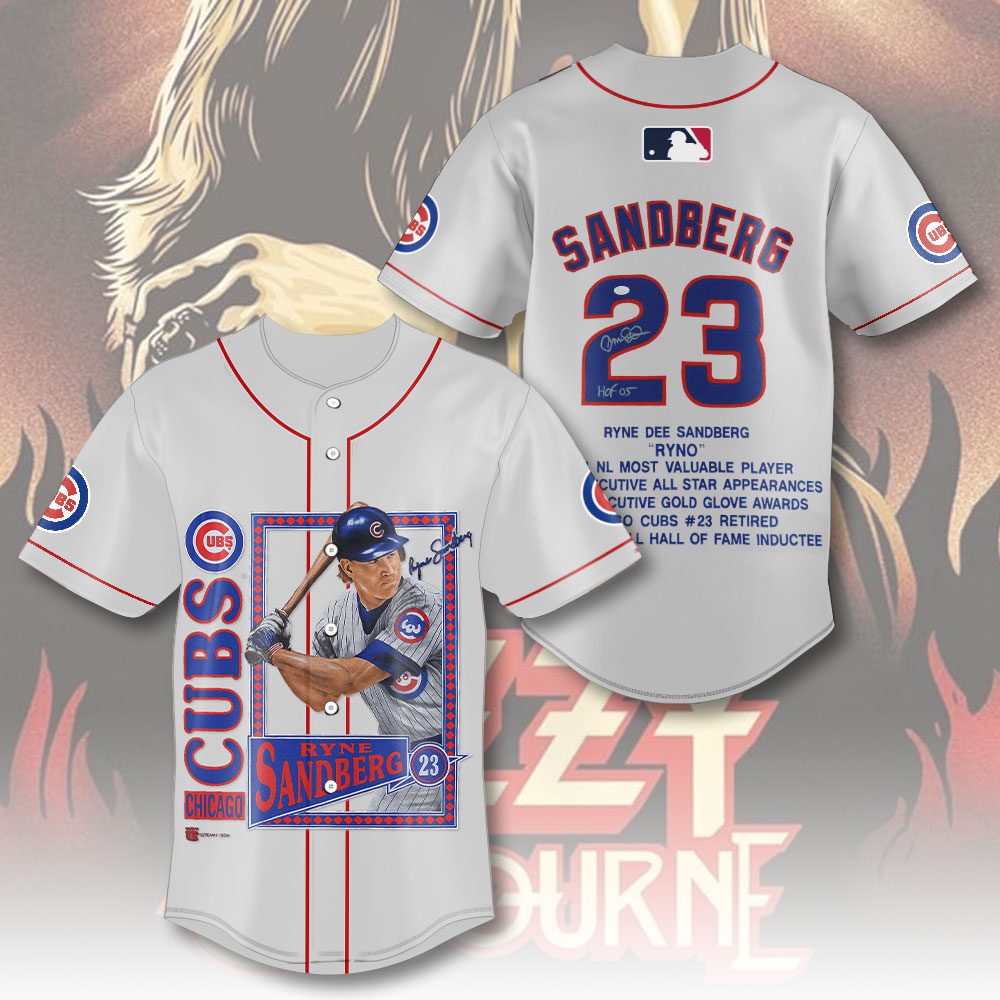 Chicago Cubs x Ryne Sandberg Baseball Jersey NGB1003
