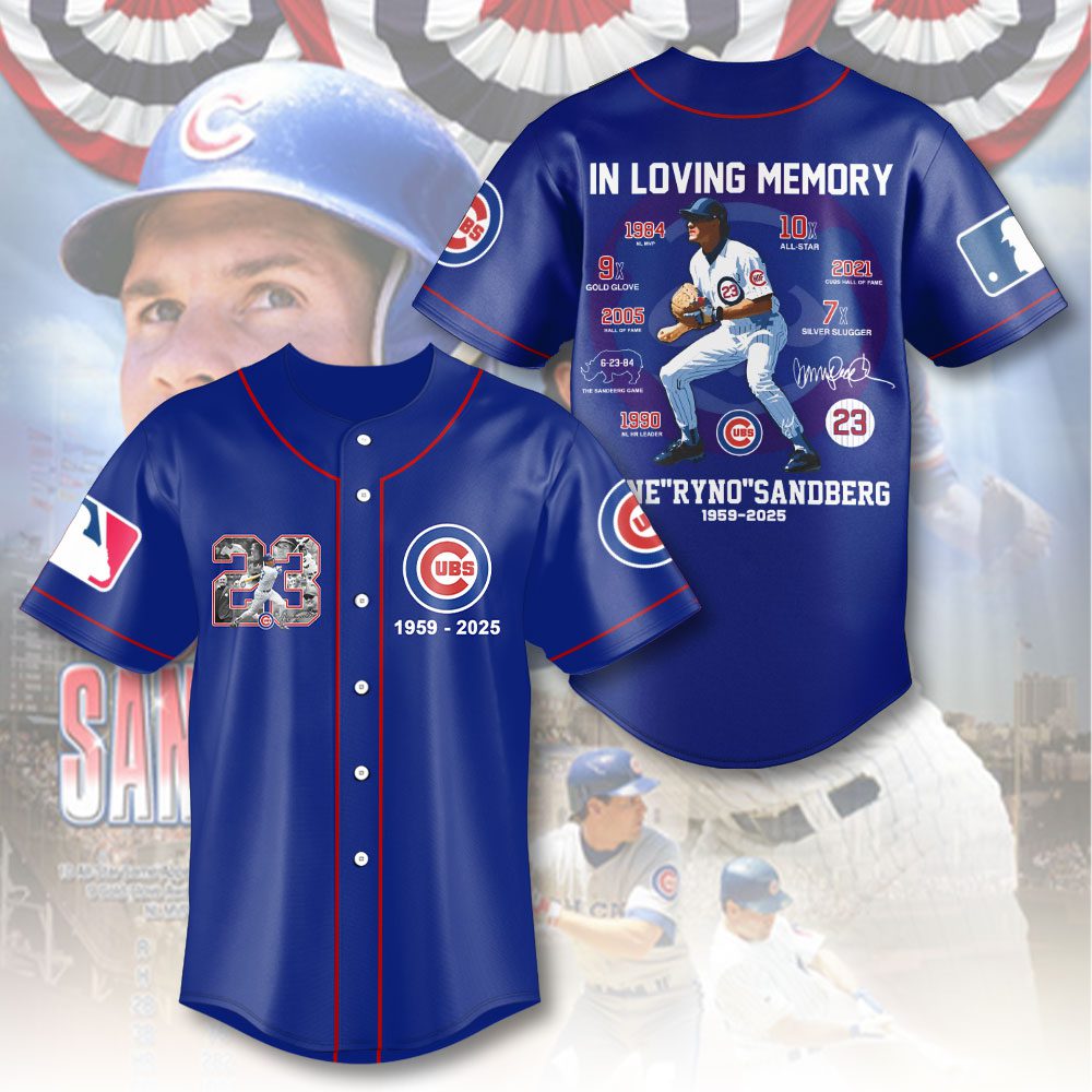 Chicago Cubs x Ryne Sandberg Baseball Jersey NGB1103