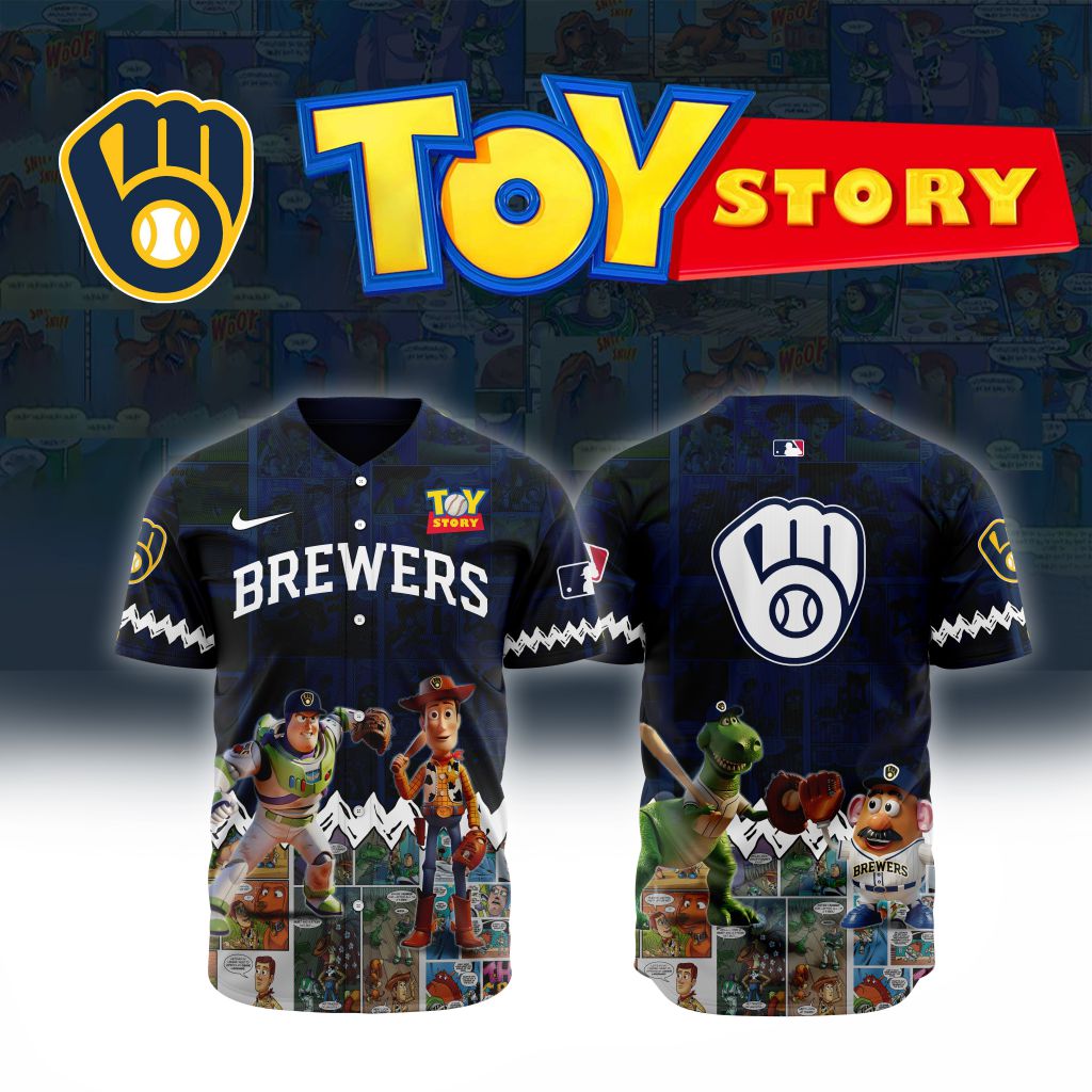 MLB Milwaukee Brewers X Toy Story Custom Baseball Jersey