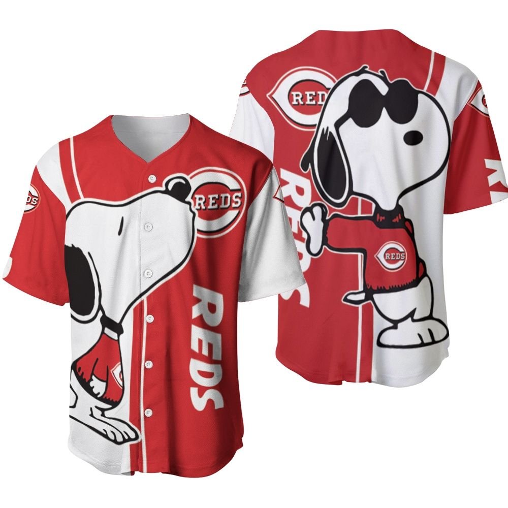 Cincinnati Reds Snoopy Lover 3D Printed Baseball Jersey