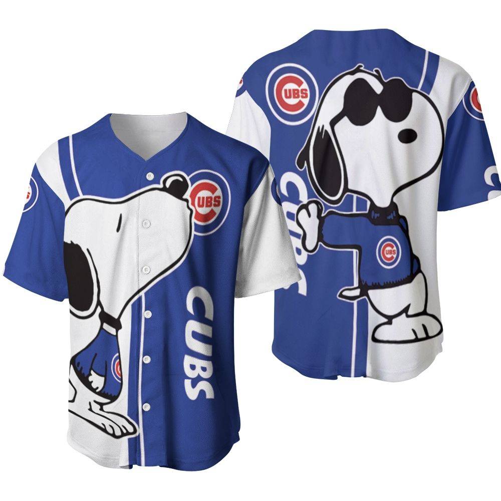 Chicago Cubs Snoopy Lover 3D Printed Baseball Jersey