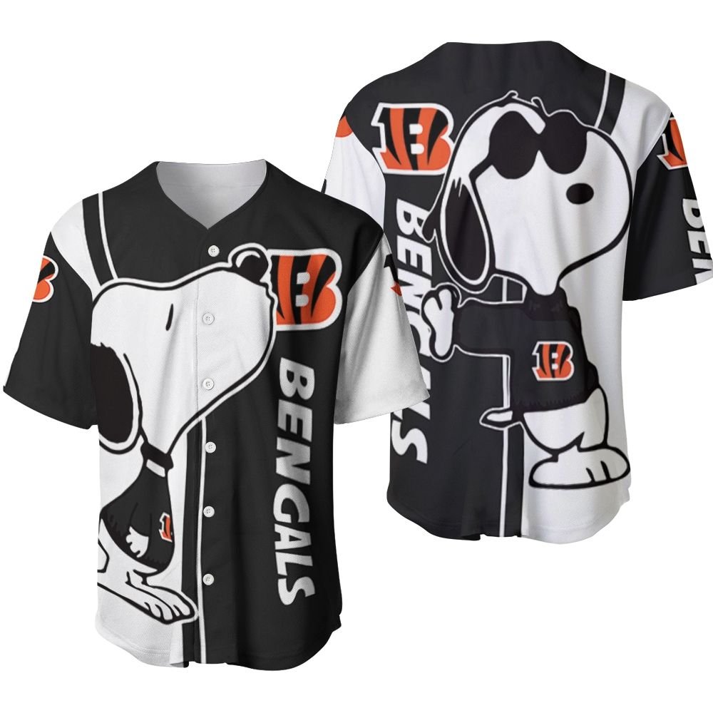 Cincinnati Bengals Snoopy Lover 3D Printed Baseball Jersey