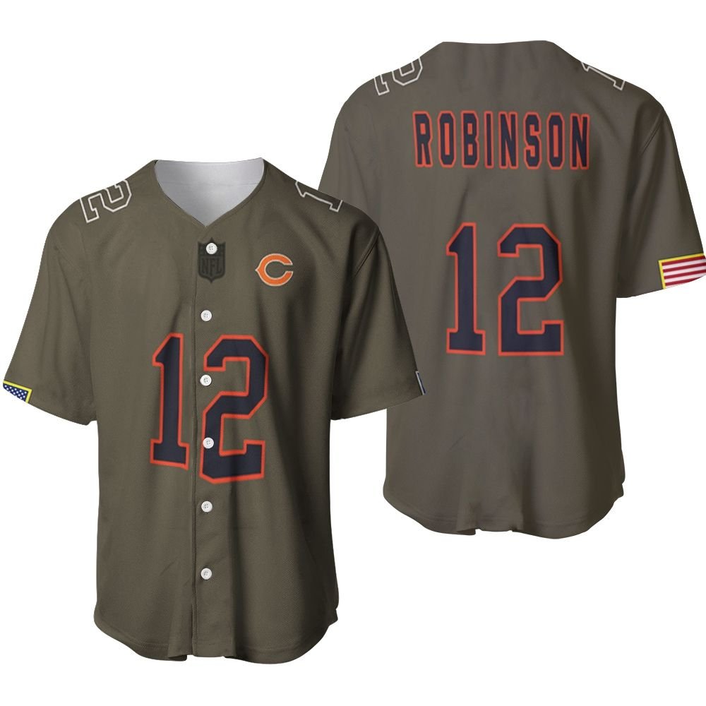 Chicago Bears Allen Robinson #12 Great Player NFL Salute To Service Retired Player Limited Olive Jersey For Bears Sport Fans 