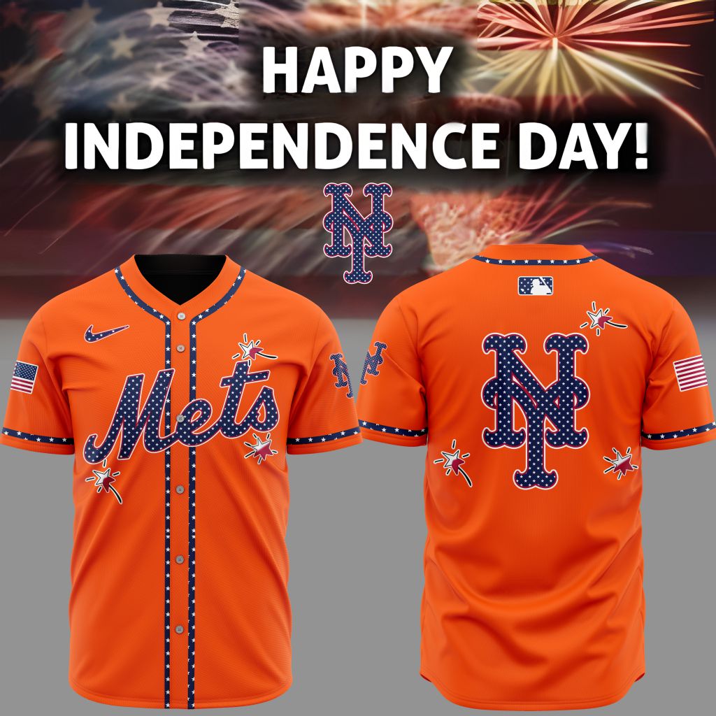 MLB New York Mets Happy Independence Day Custom Baseball Jersey