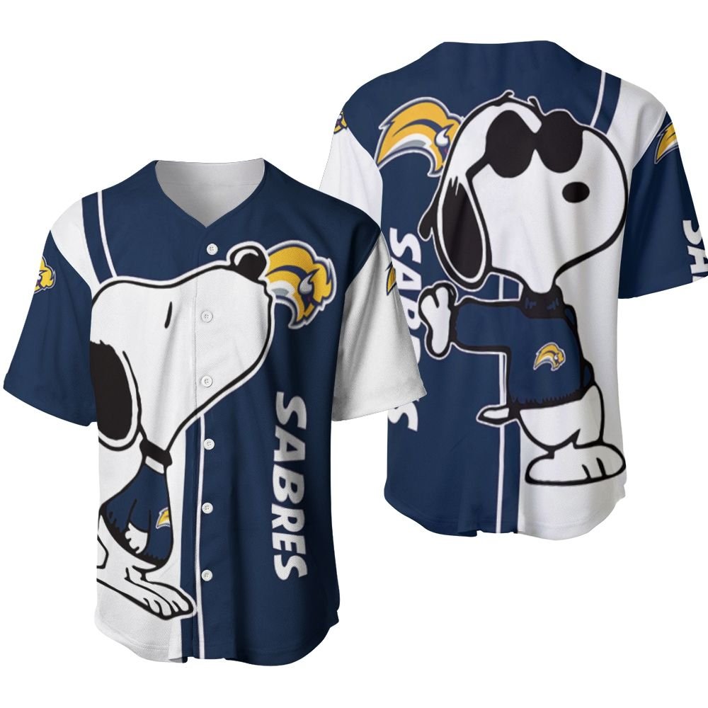 Buffalo Sabres Snoopy Lover 3D Printed Baseball Jersey