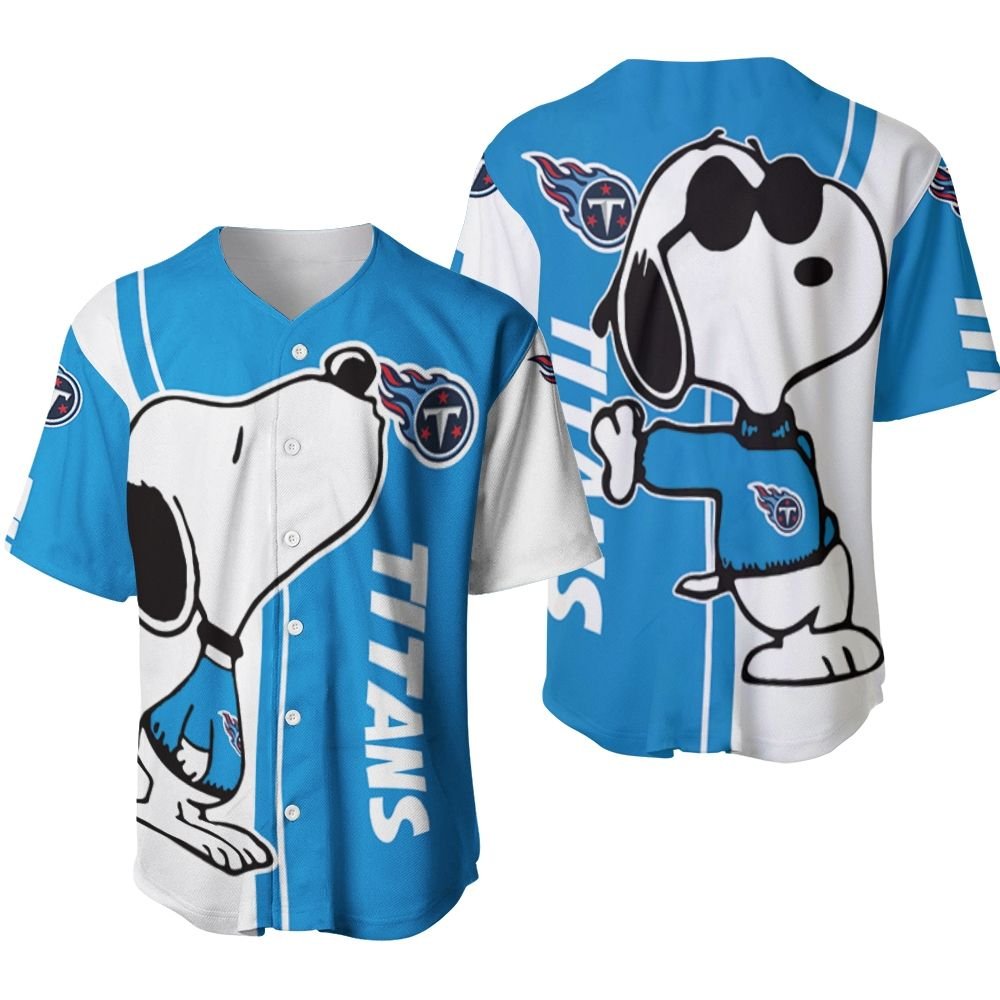 Tennessee Titans snoopy lover 3D Printed Baseball Jersey
