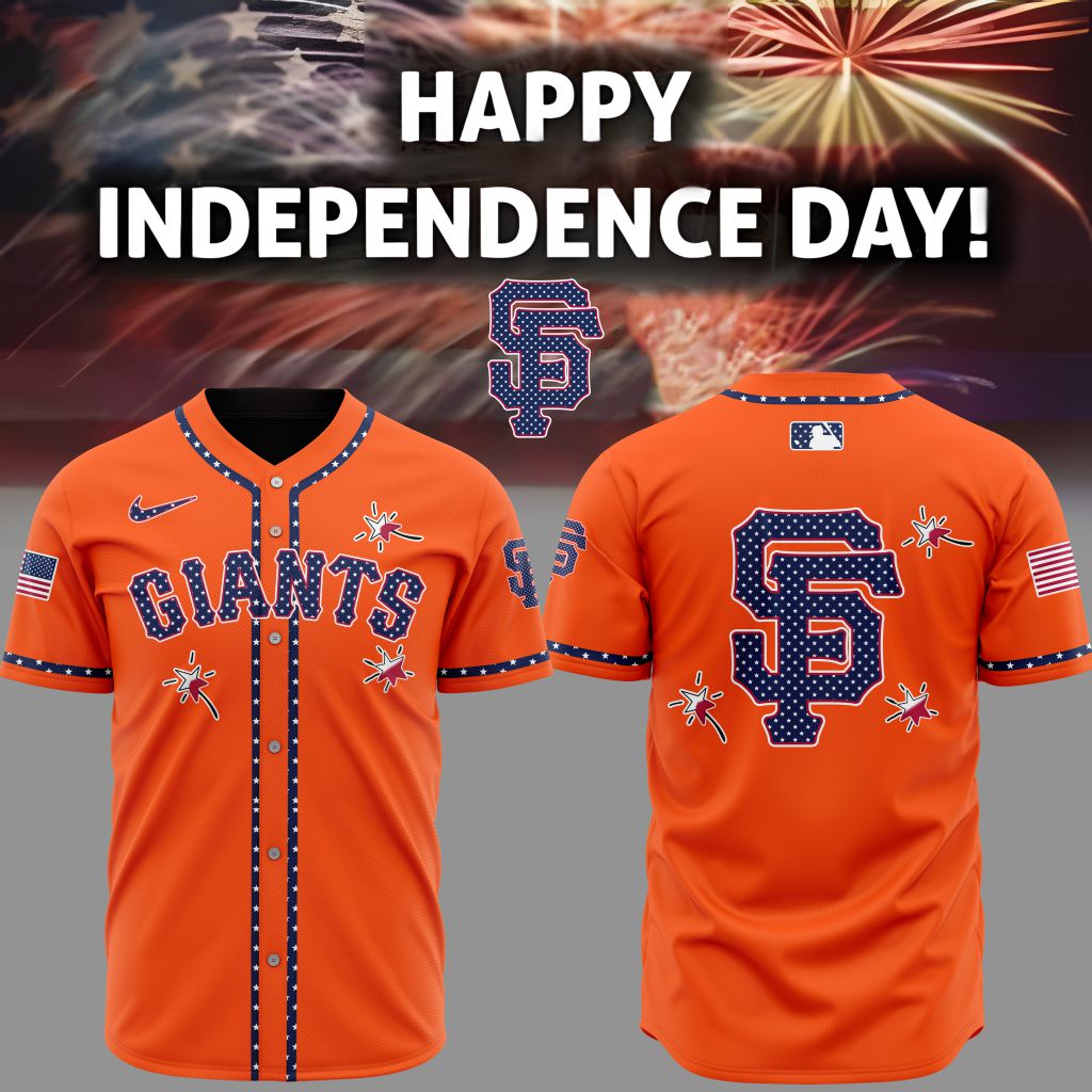 MLB San Francisco Giants Happy Independence Day Custom Baseball Jersey