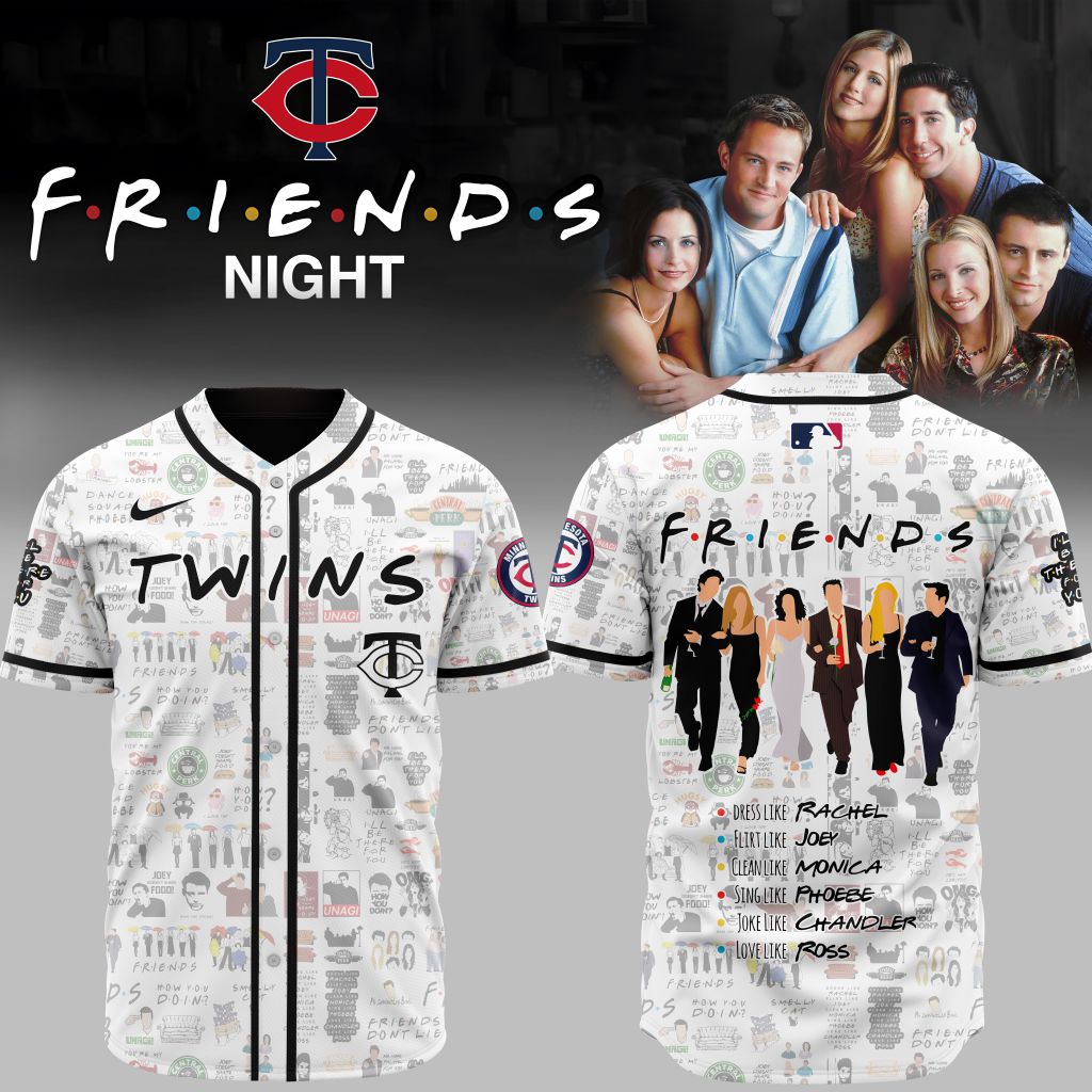 MLB Minnesota Twins X Friends Baseball Jersey Custom
