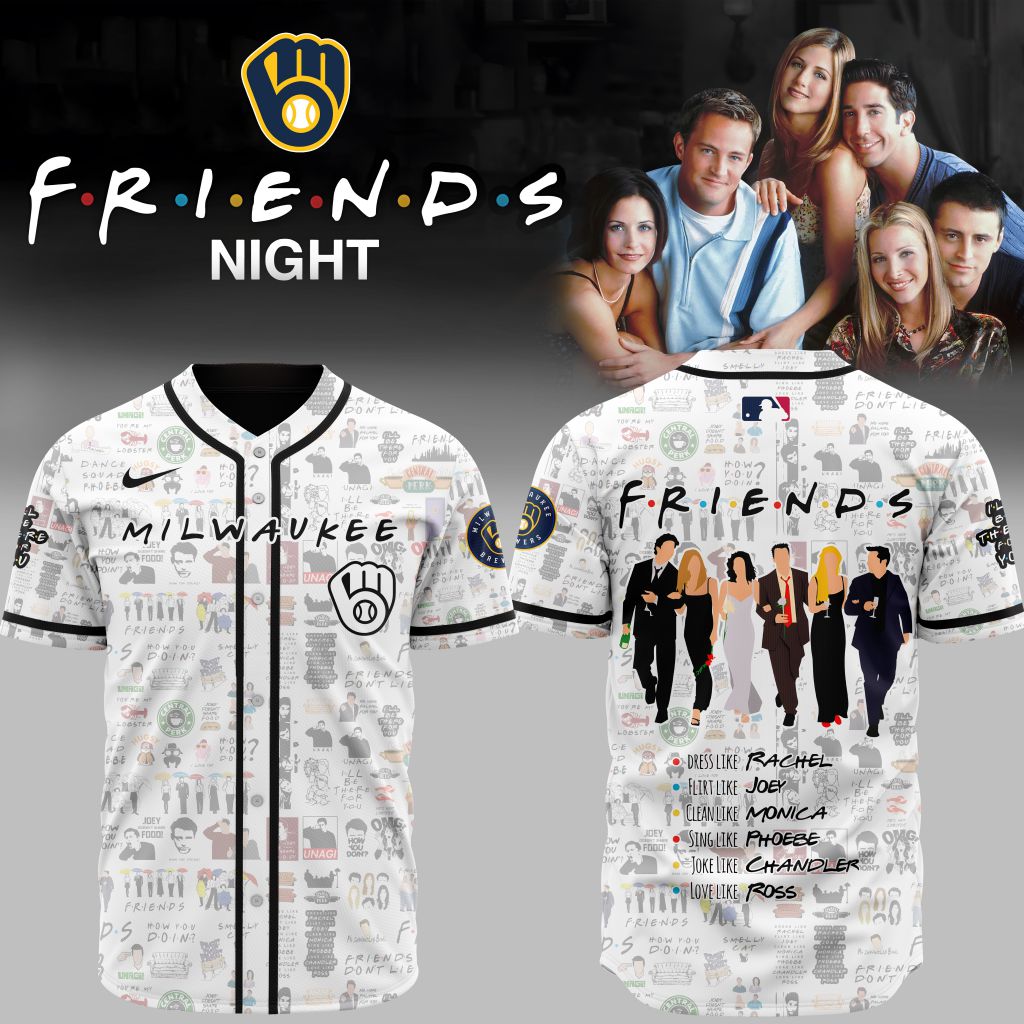 MLB Milwaukee Brewers X Friends Baseball Jersey Custom