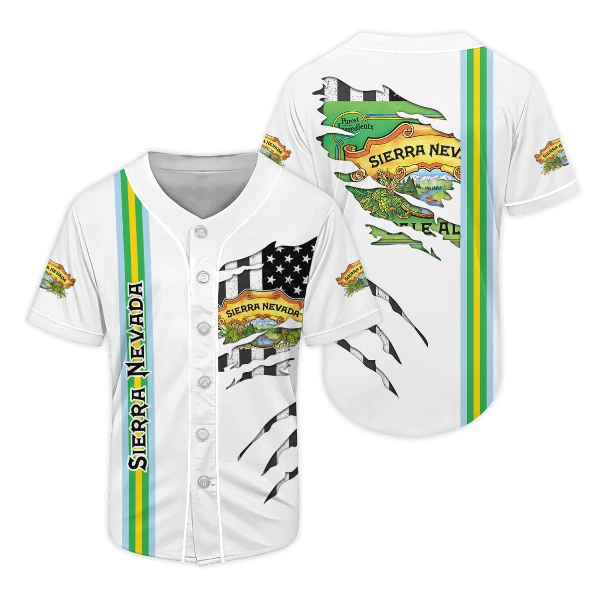 Sierra Nevada Claw Scratches Baseball Jersey