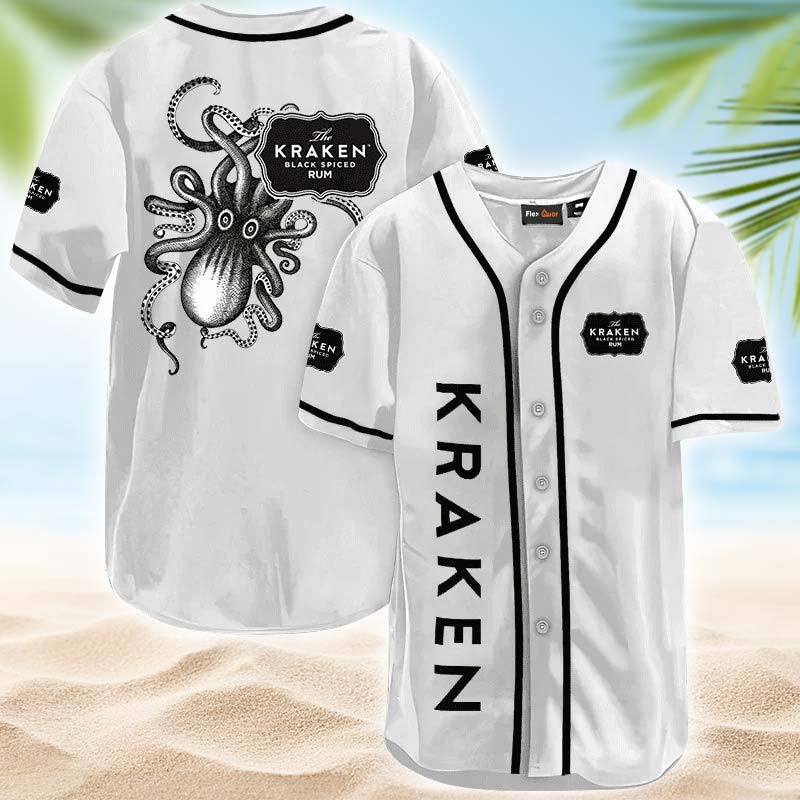 Kraken White Baseball Jersey