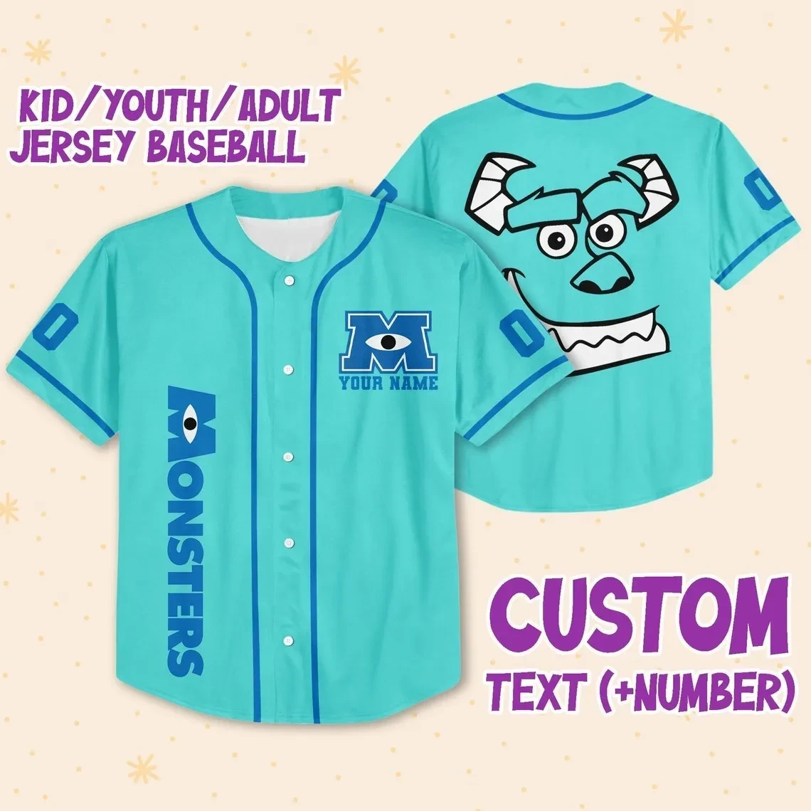 Custom Monster Baseball Jersey New Season For Men Women And Kid