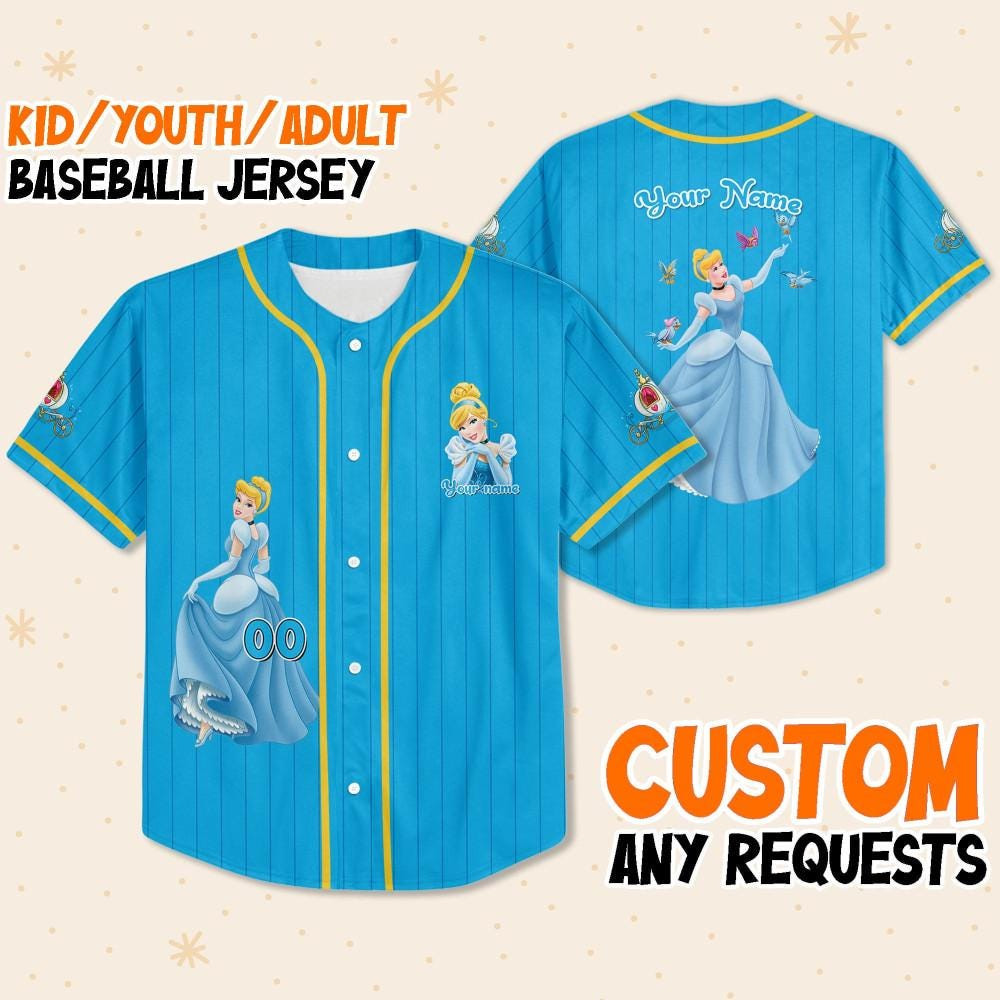 Custom Cinderella Baseball Jersey New Season For Men Women And Kid