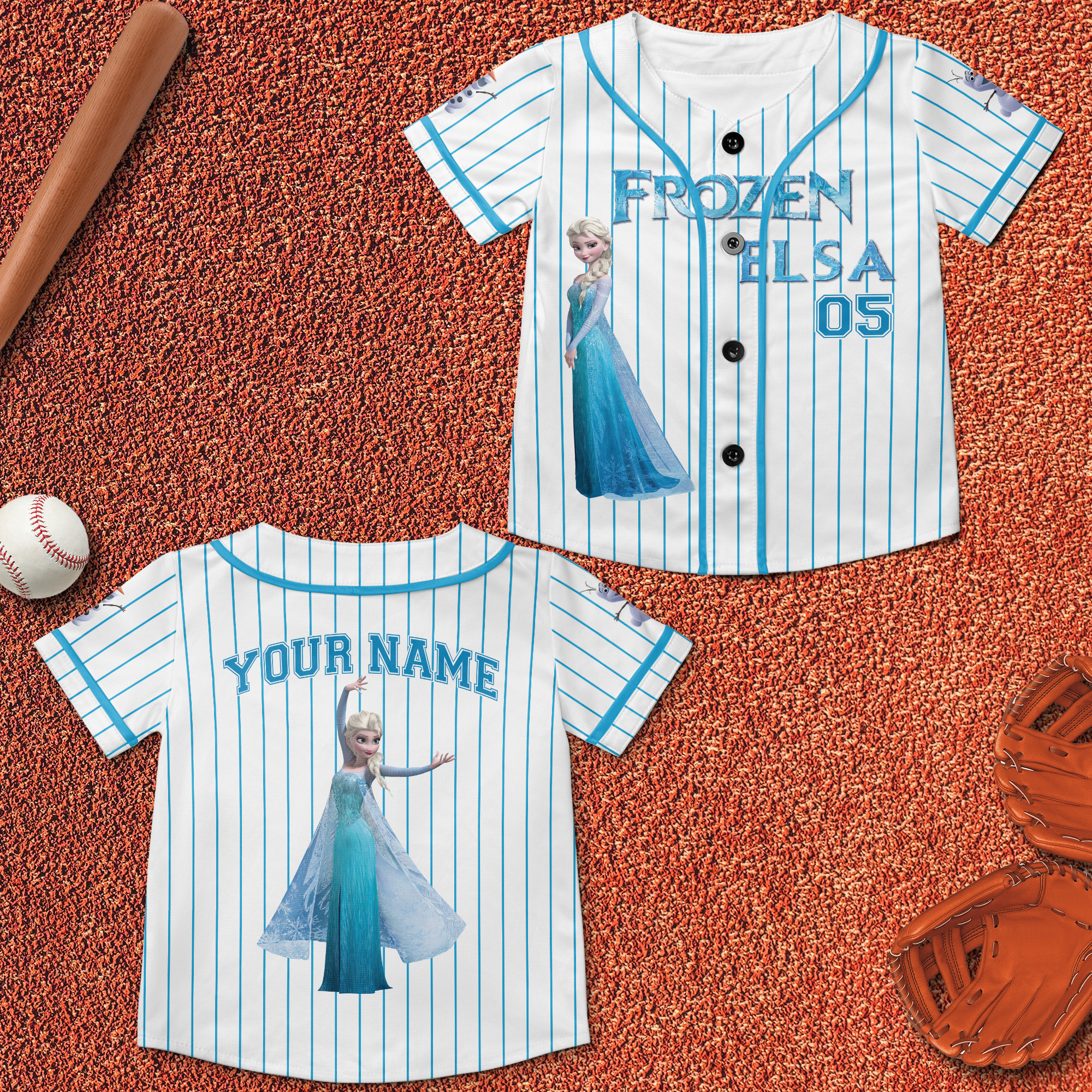 Custom Frozen Elsa Baseball Jersey New Season For Men Women And Kid