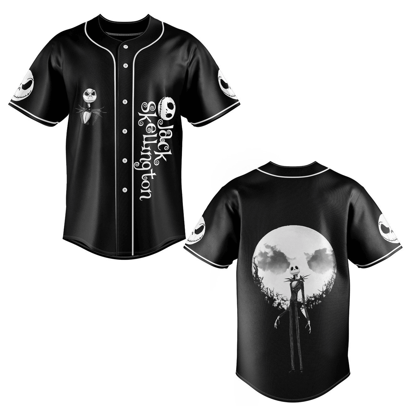 Jack Skellington Baseball Jersey New Season For Men Women And Kid