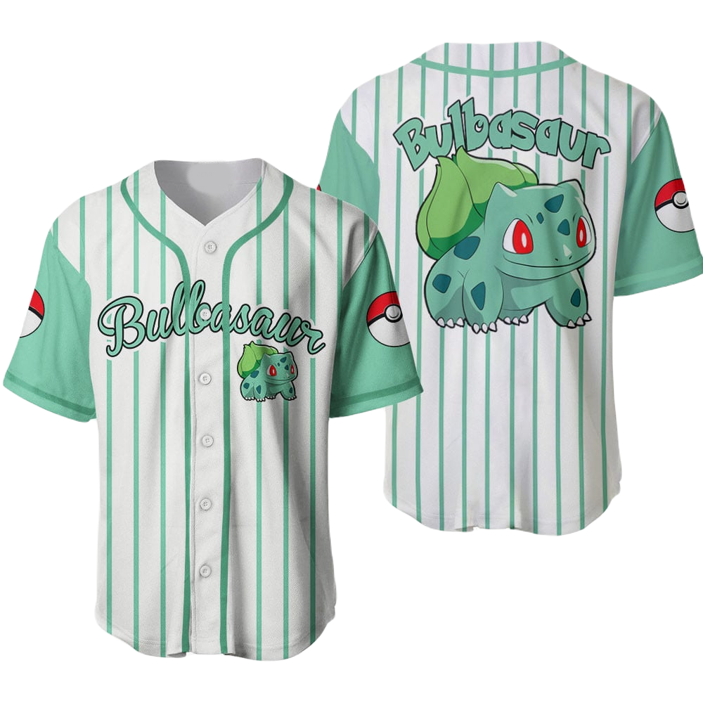 Bulbasaur Baseball Jersey New Season For Men Women And Kid