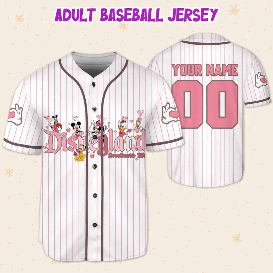 Customize Your Disney Baseball Jersey New Season For Men Women And Kid