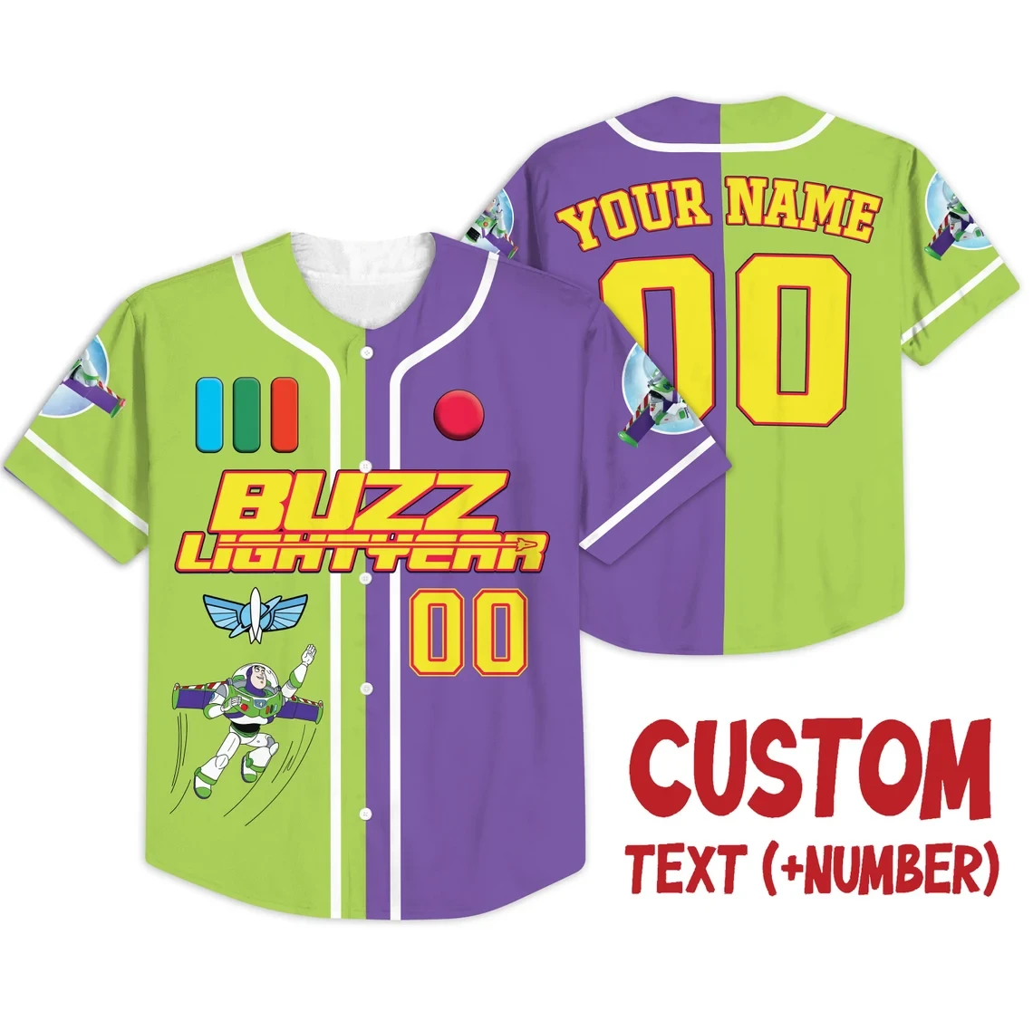 Custom Buzz Lightyear Baseball Jersey New Season For Men Women And Kid