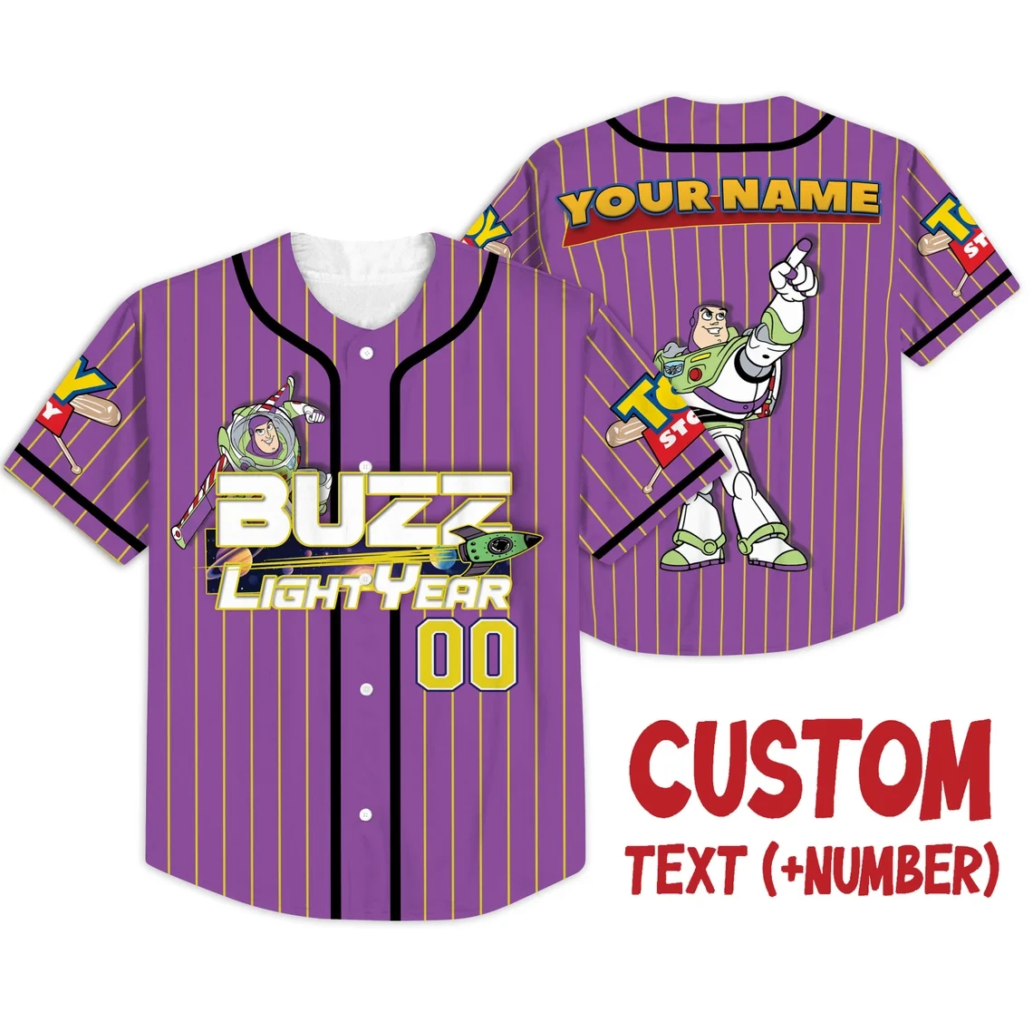 Custom Buzz Lightyear Baseball Jersey New Season For Men Women And Kid