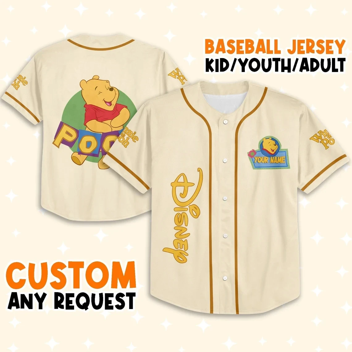 Custom Disney Baseball Jersey New Season For Men Women And Kid