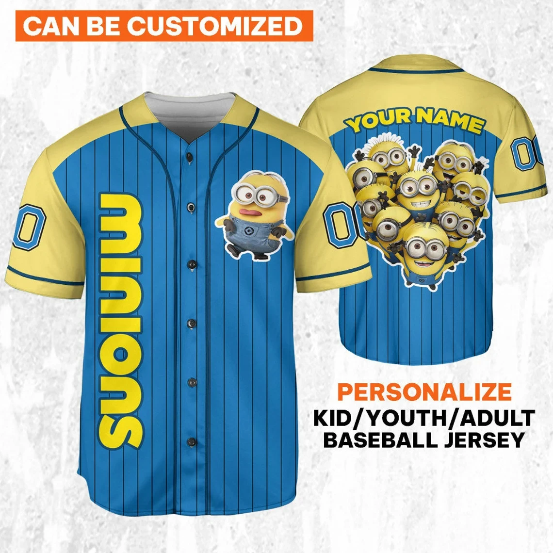 Customizable Minions Baseball Jersey New Season For Men Women And Kid