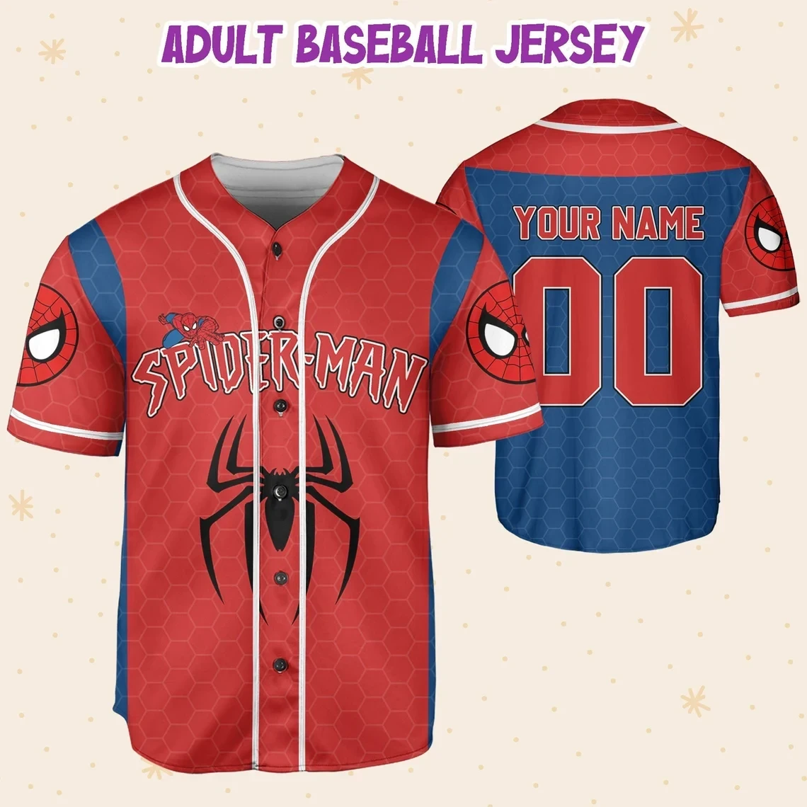 Customizable Spider-Themed Baseball Jersey New Season For Men Women And Kid