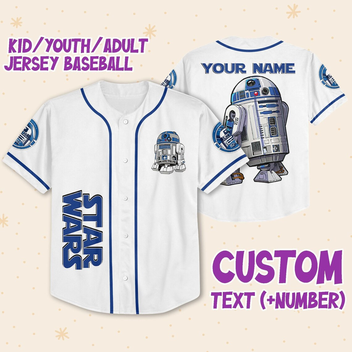 Custom Star Wars Baseball Jersey