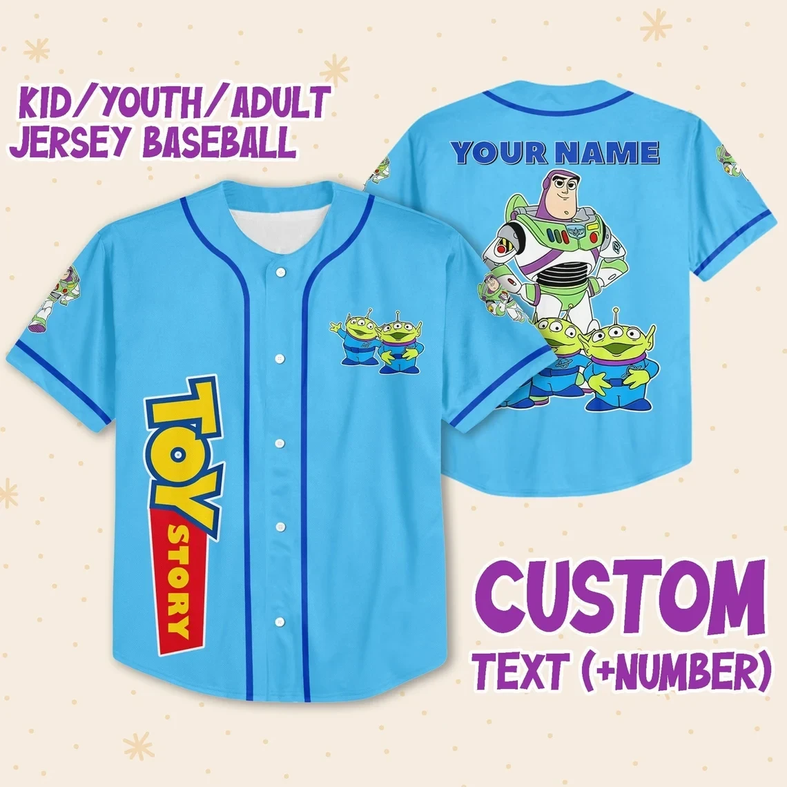 Custom Toy Story Baseball Jersey New Season For Men Women And Kid