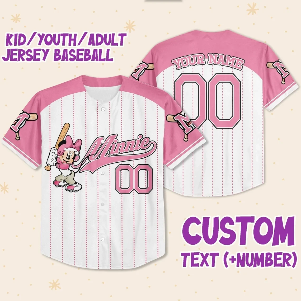 Customizable Pink Baseball Jersey New Season For Men Women And Kid