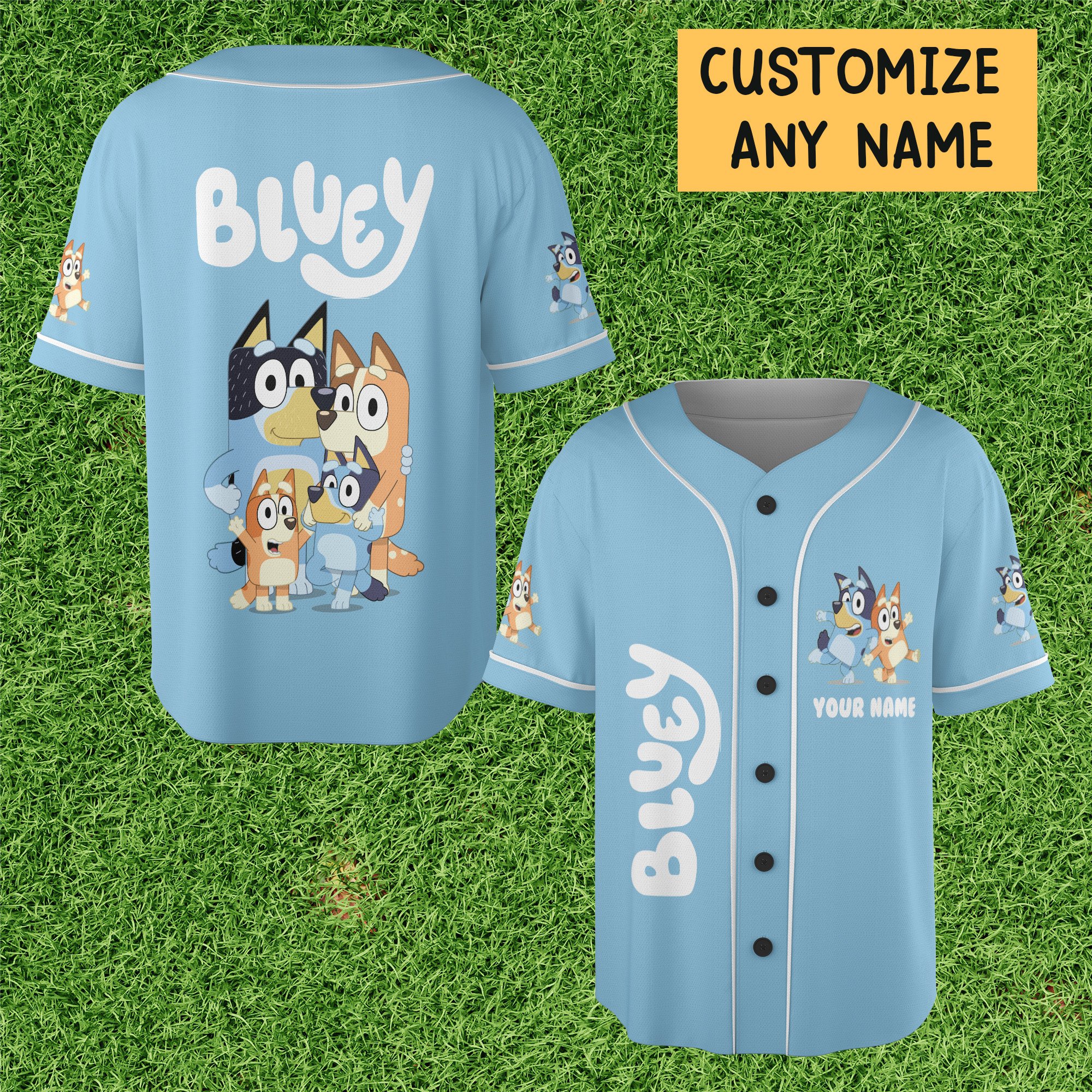 Custom Bluey Baseball Jersey New Season For Men Women And Kid