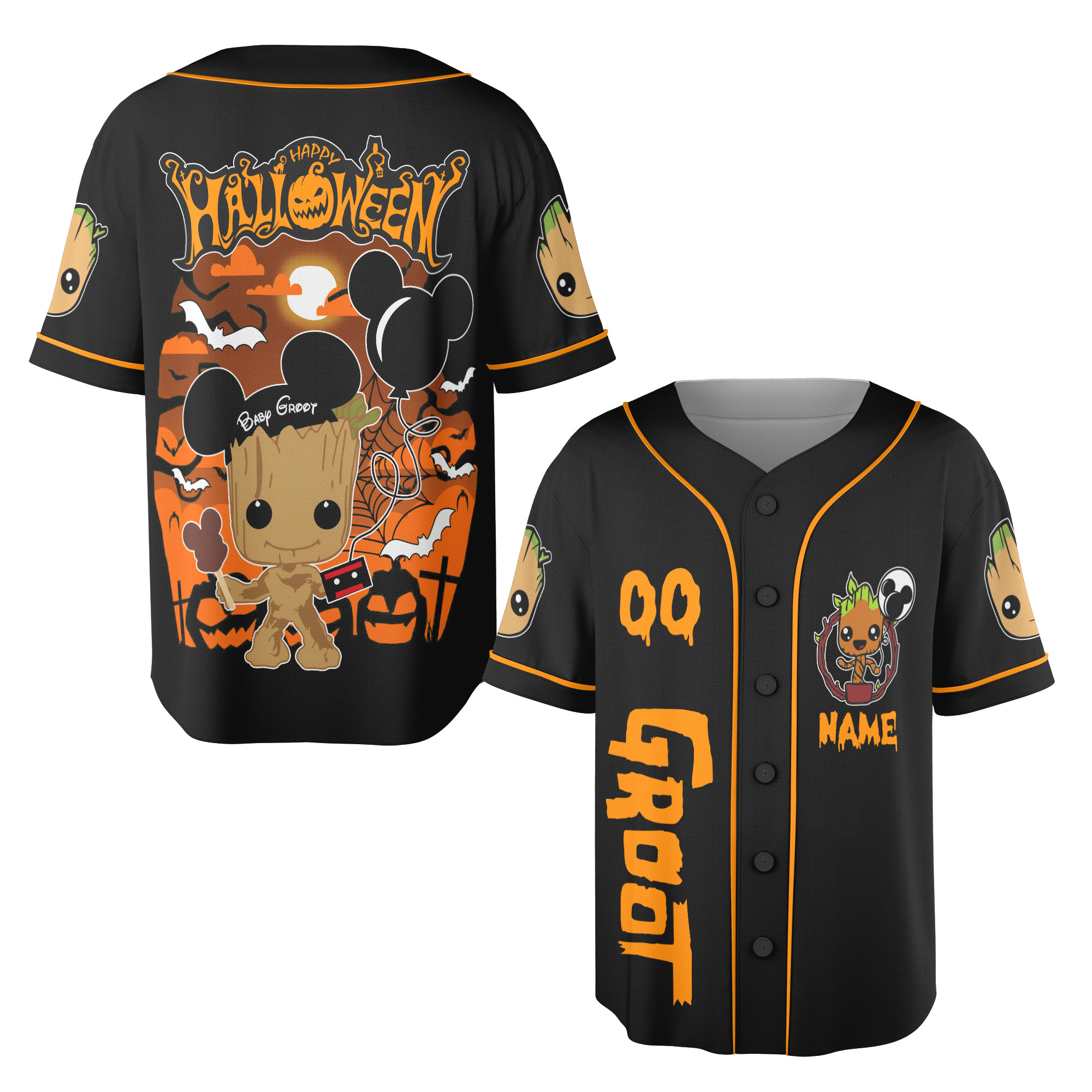 Limited Edition Halloween Groot Baseball Jersey New Season For Men Women And Kid