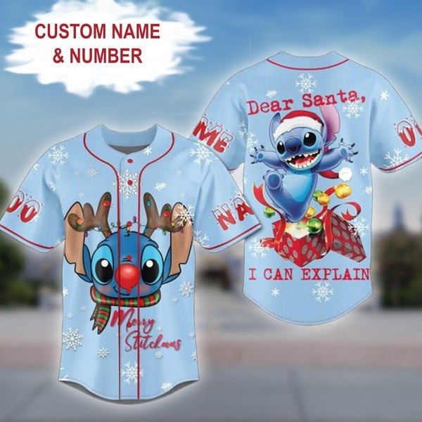 Custom Christmas Stitch Baseball Jersey New Season For Men Women And Kid