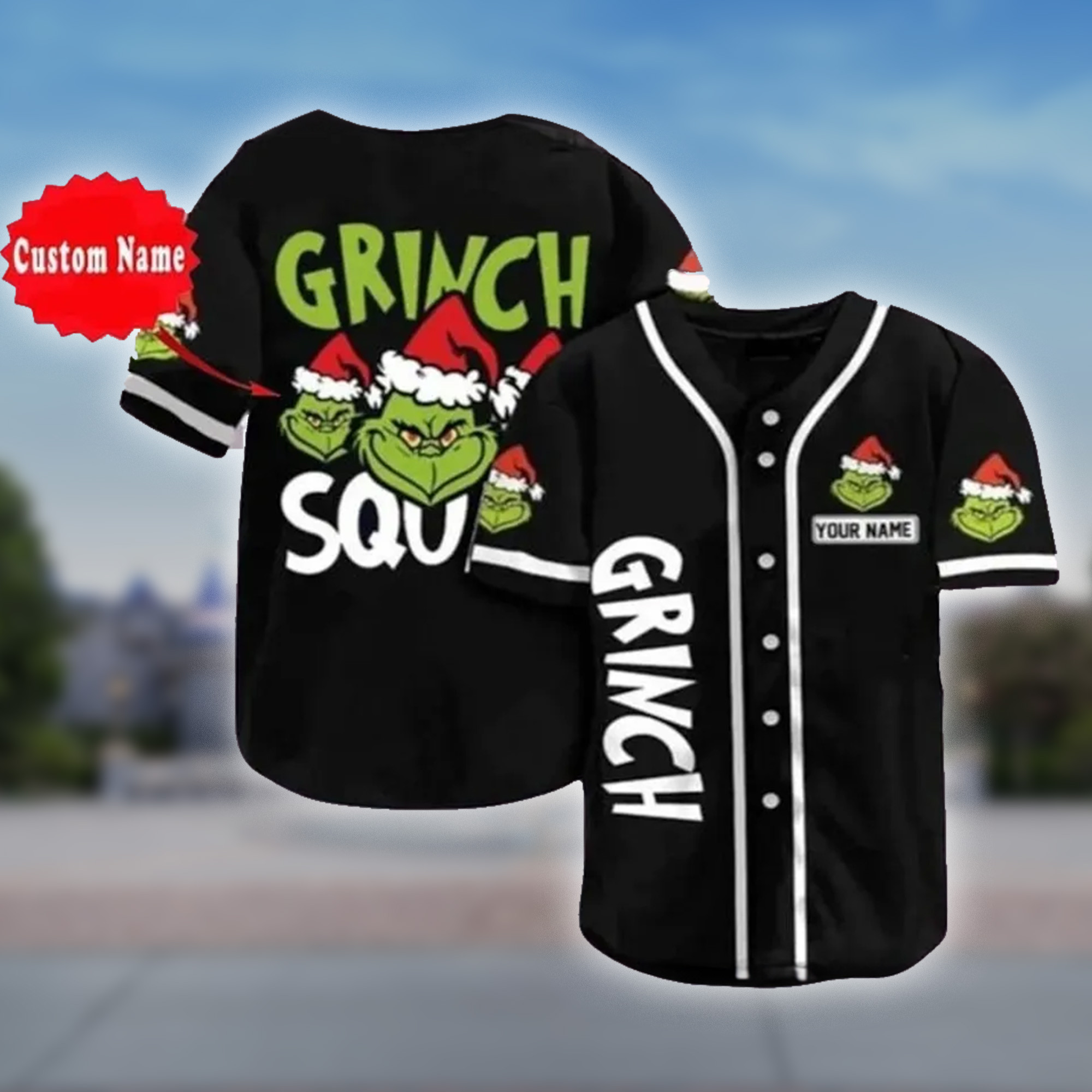 Custom Grinch Squad Baseball Jersey New Season For Men Women And Kid