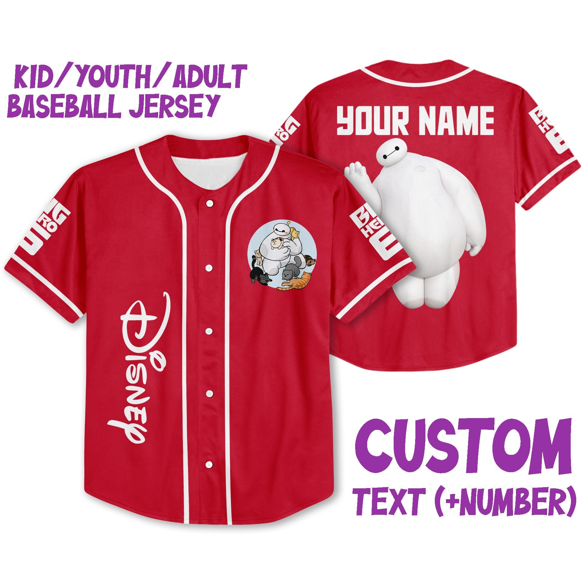 Custom Disney Baseball Jersey New Season For Men Women And Kid
