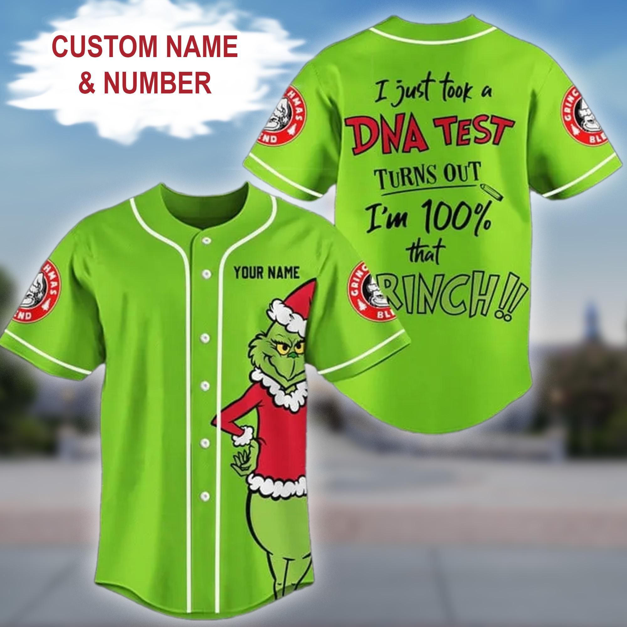 Custom Grinch Christmas Baseball Jersey New Season For Men Women And Kid