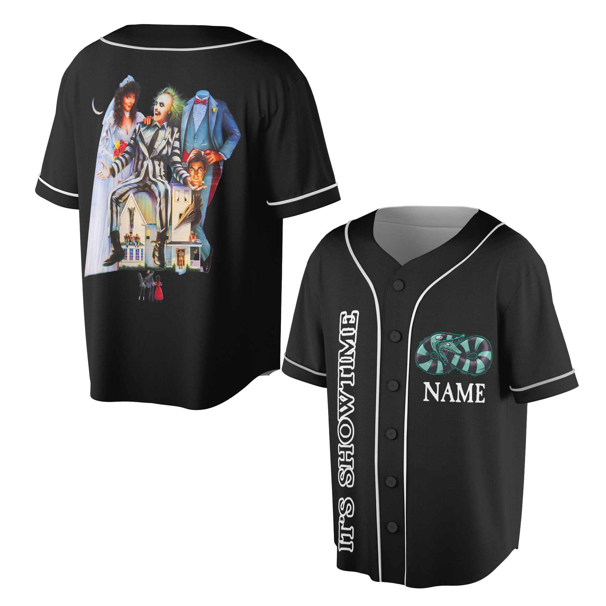 Custom Horror-Themed Baseball Jersey New Season For Men Women And Kid