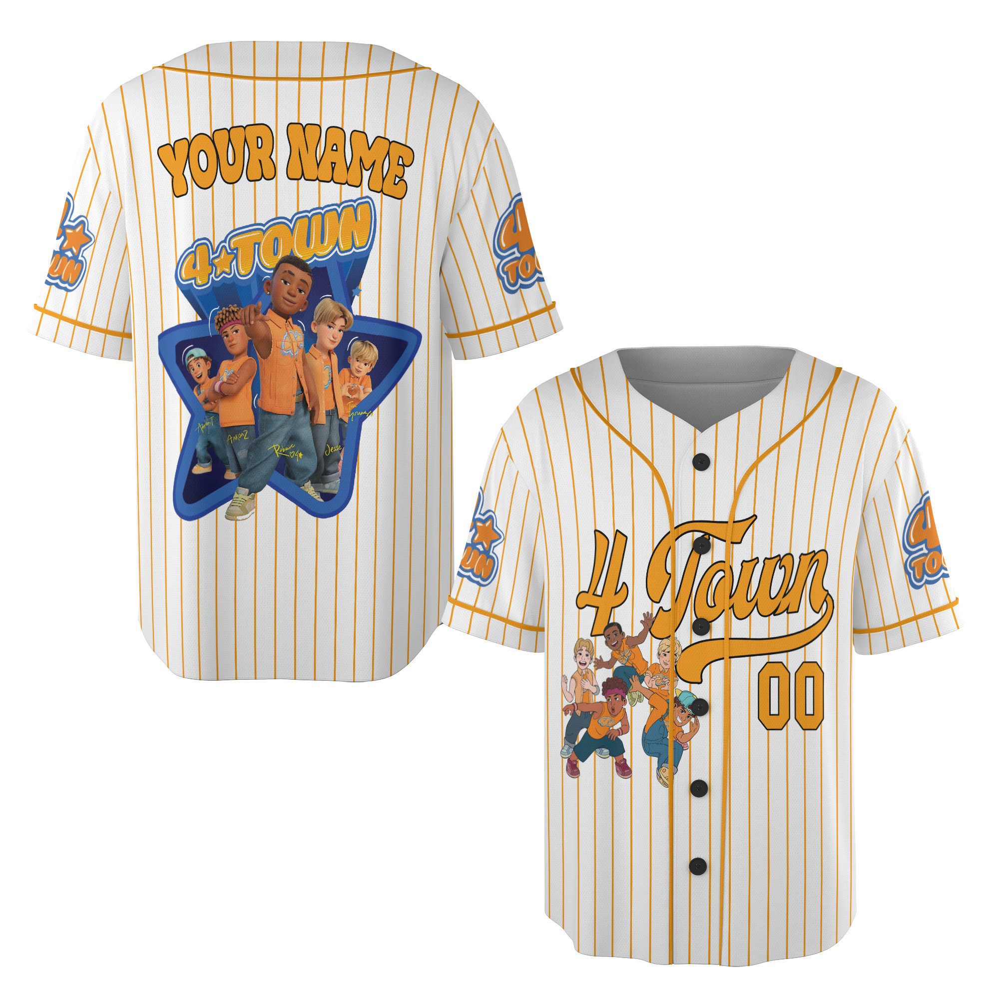 Custom 4-Town Baseball Jersey New Season For Men Women And Kid
