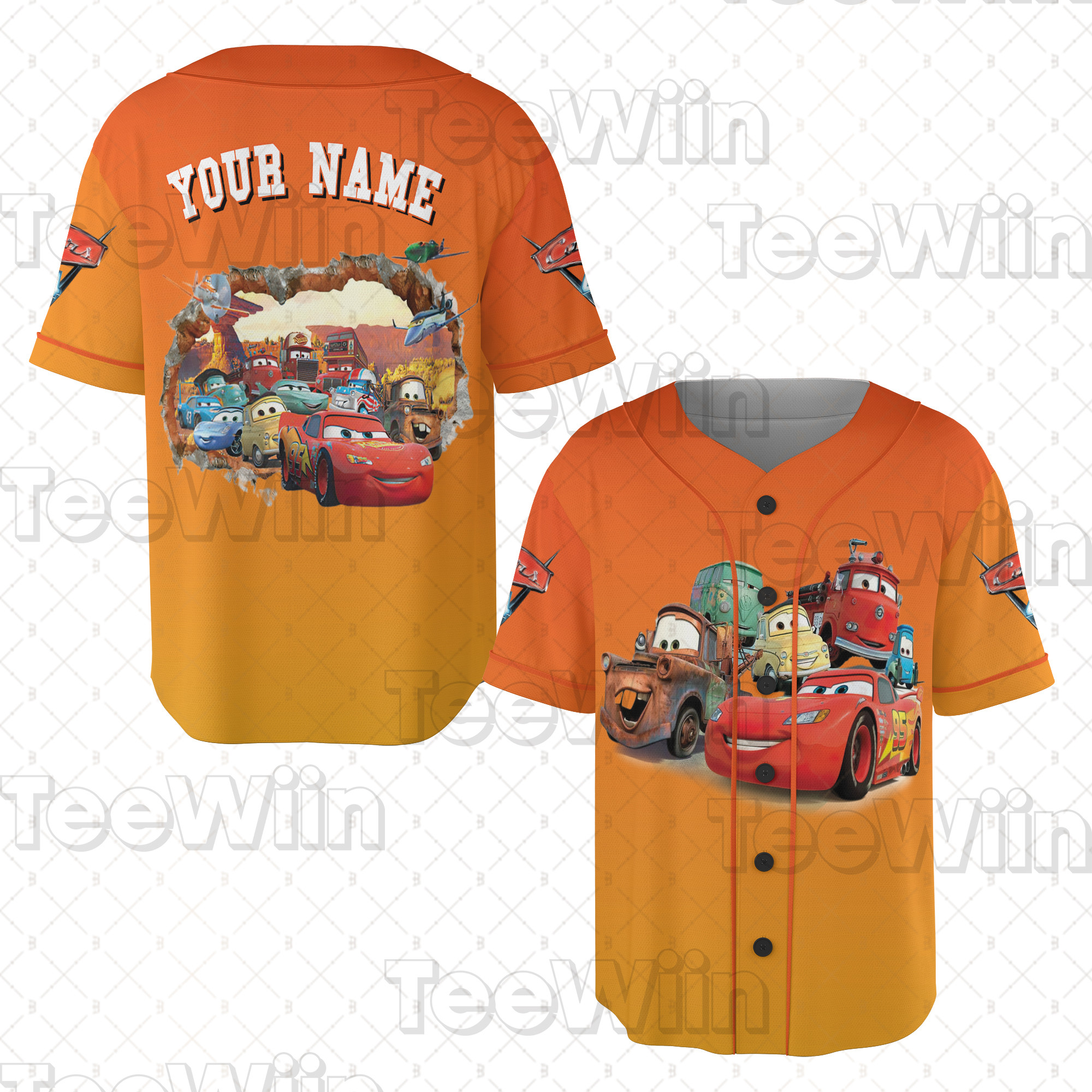 Customizable Kids Cars Movie Jersey