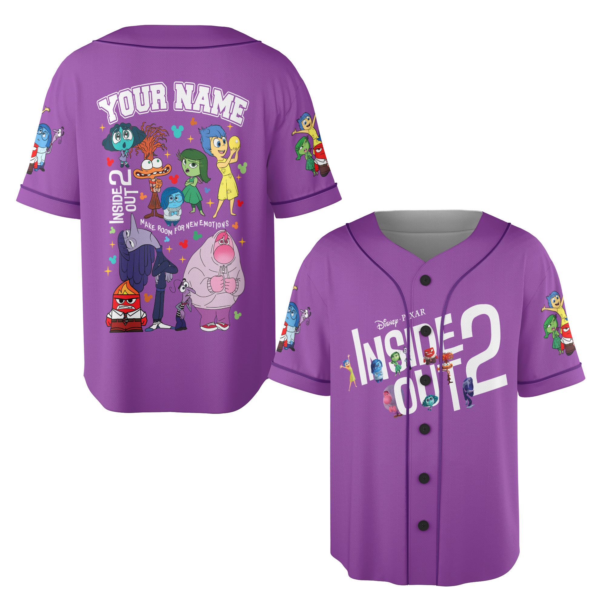 Customizable Inside Out 2 Baseball Jersey New Season For Men Women And Kid