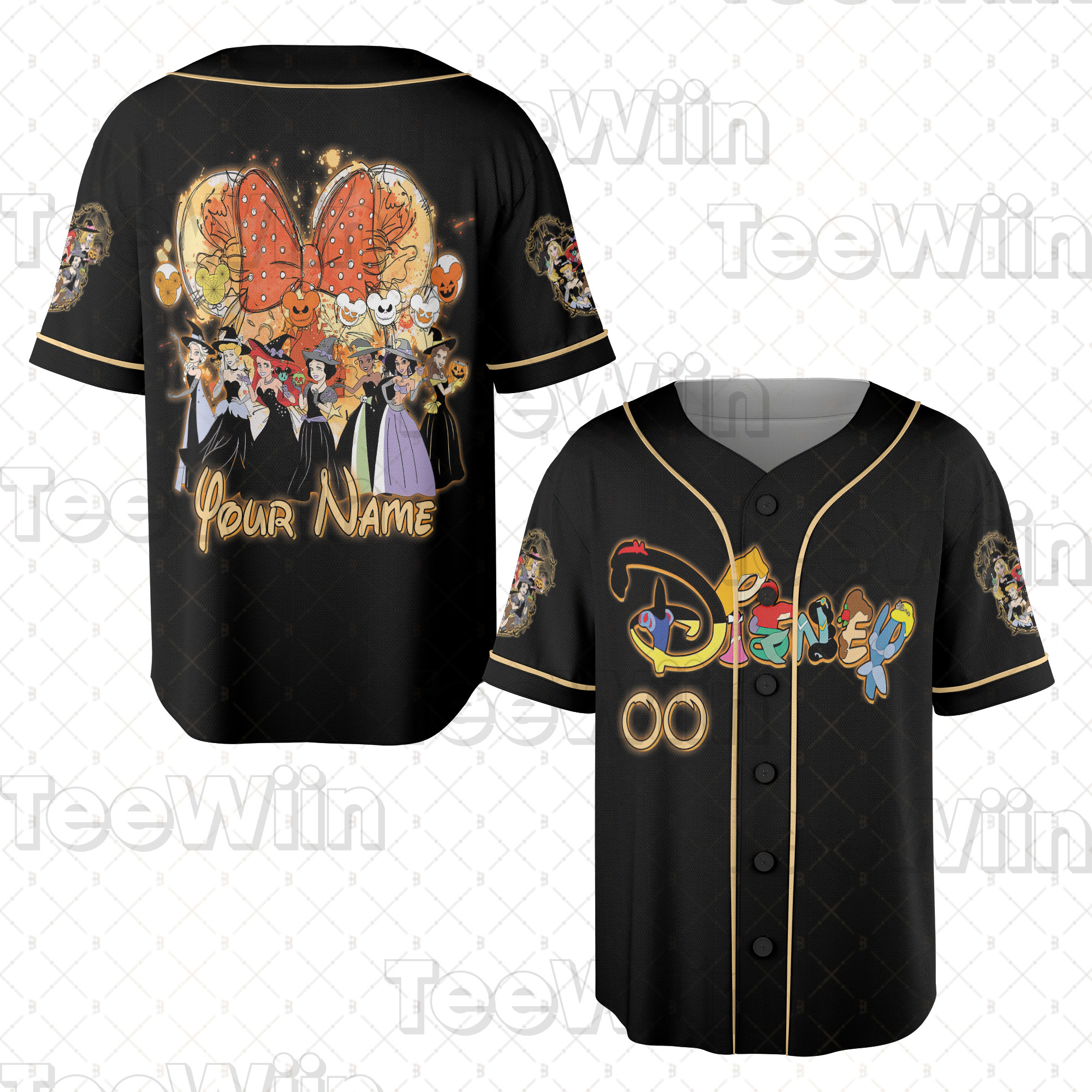 Custom Disney Halloween Jersey For Men And Women