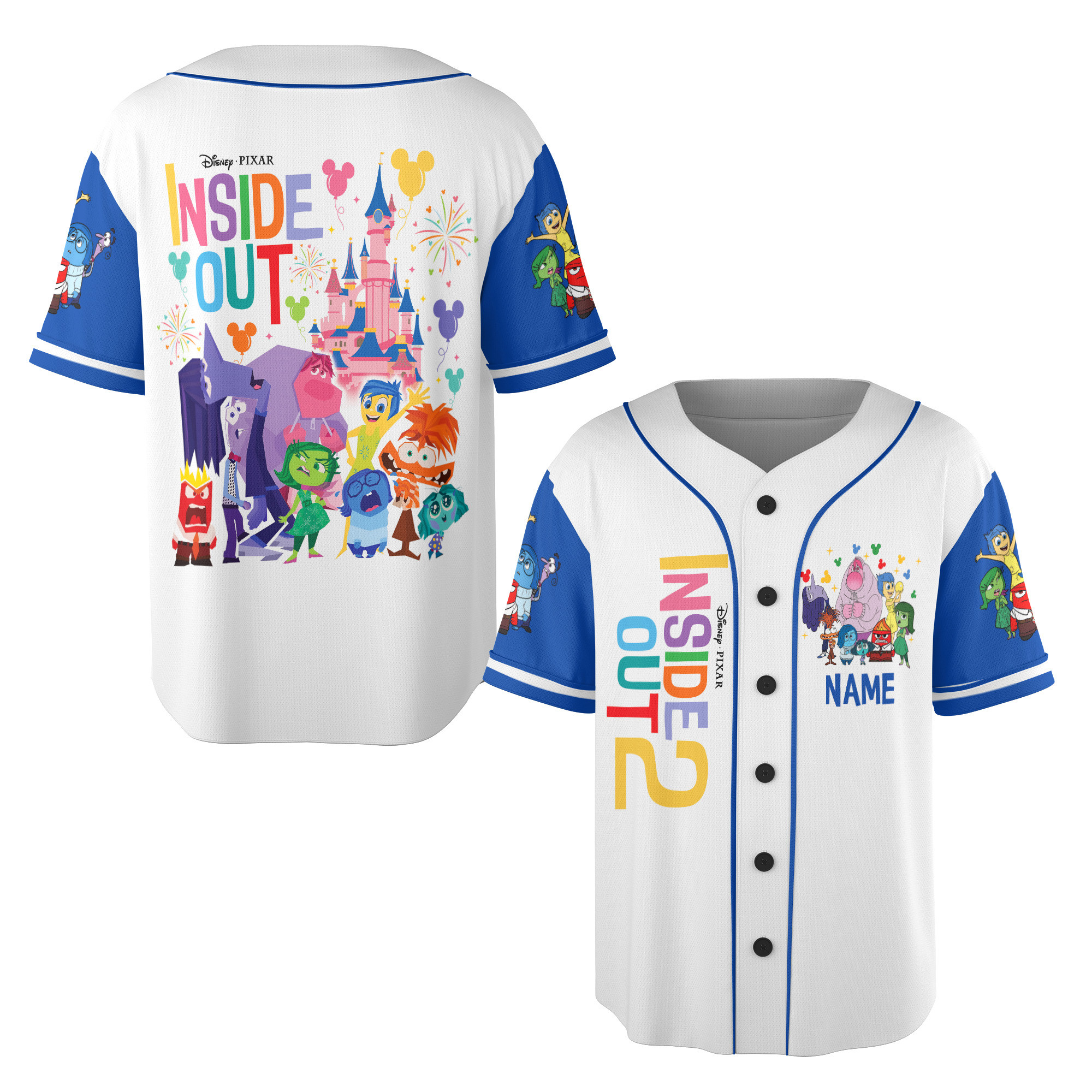 Disney Pixar Inside Out 2 Custom Baseball Jersey New Season For Men Women And Kid