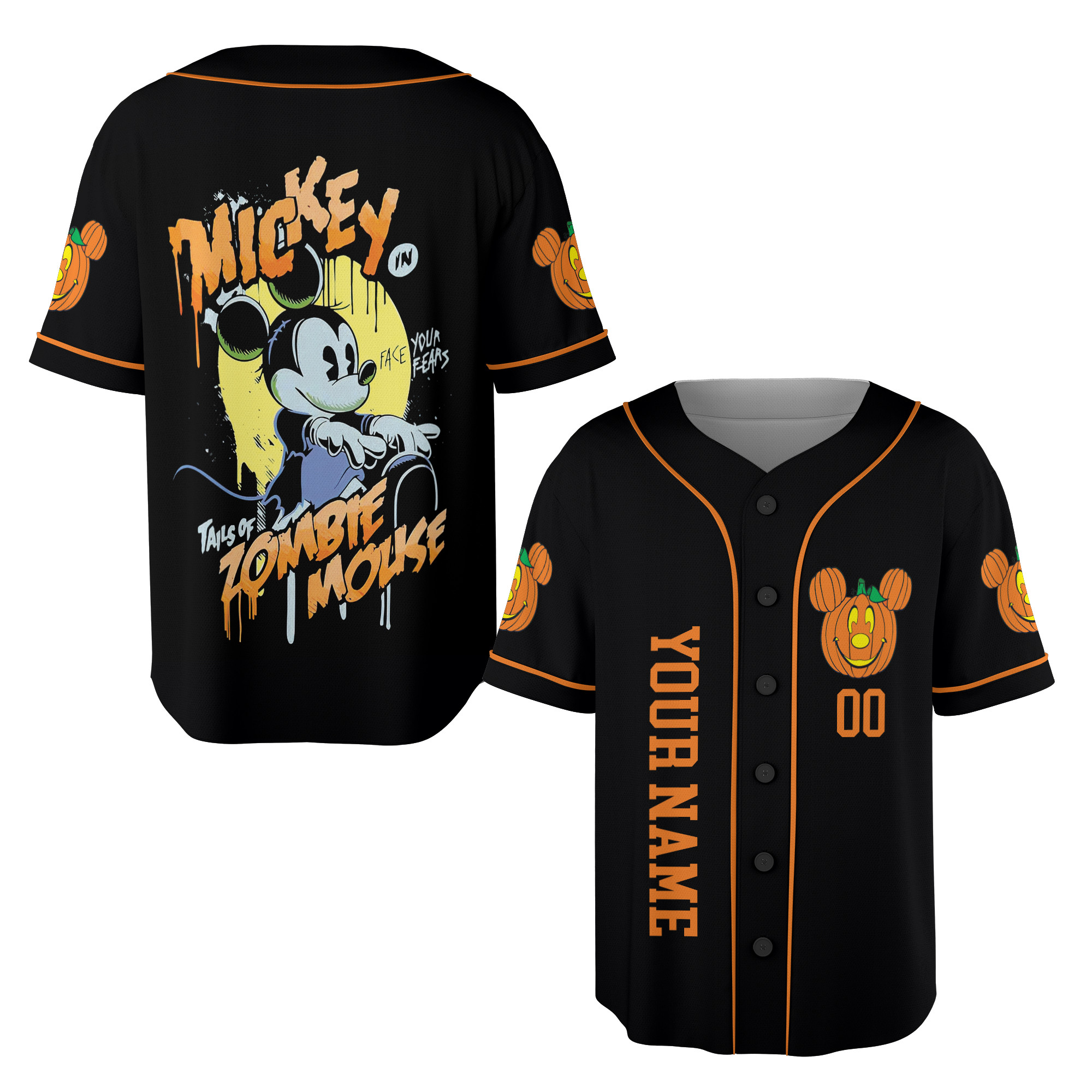 Custom Zombie Mouse Baseball Jersey New Season For Men Women And Kid