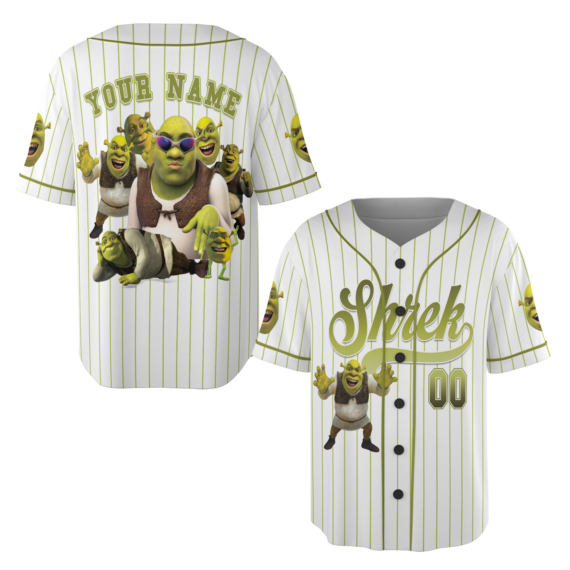 Custom Shrek Baseball Jersey New Season For Men Women And Kid