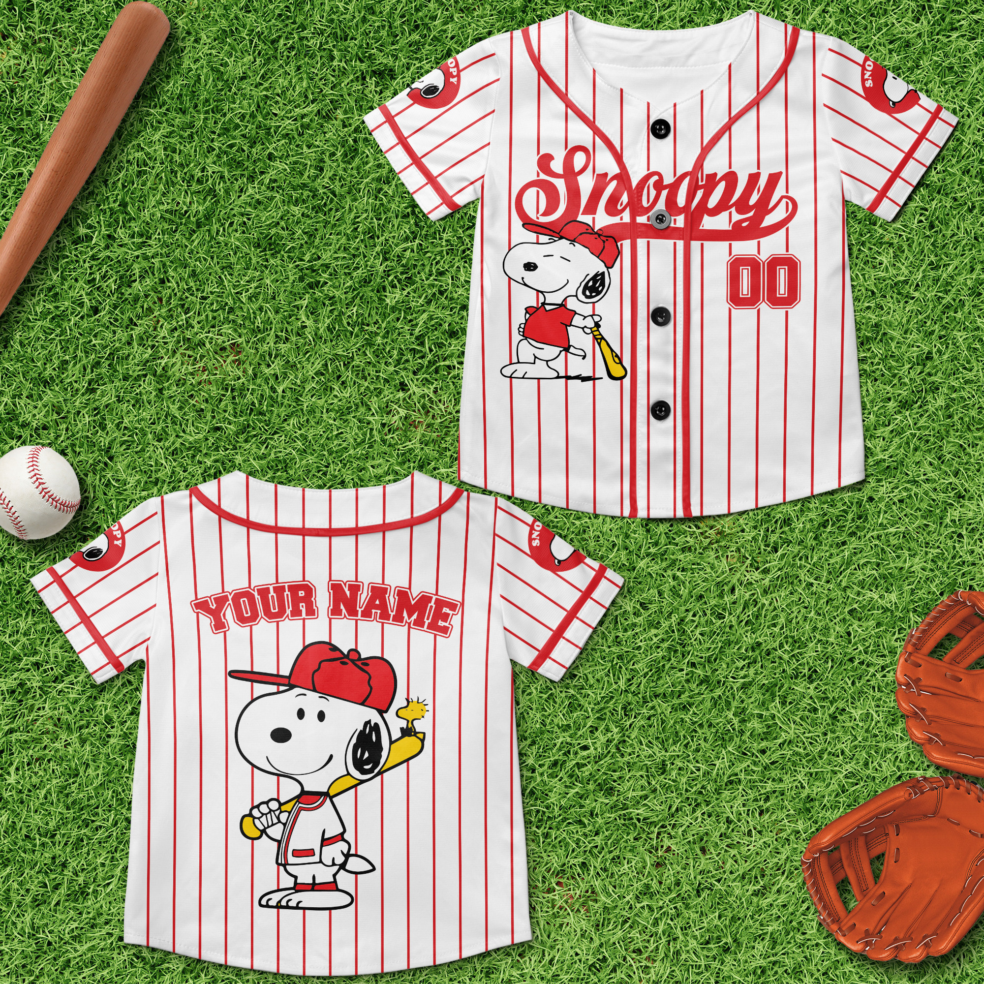Customizable Snoopy Baseball Jersey New Season For Men Women And Kid