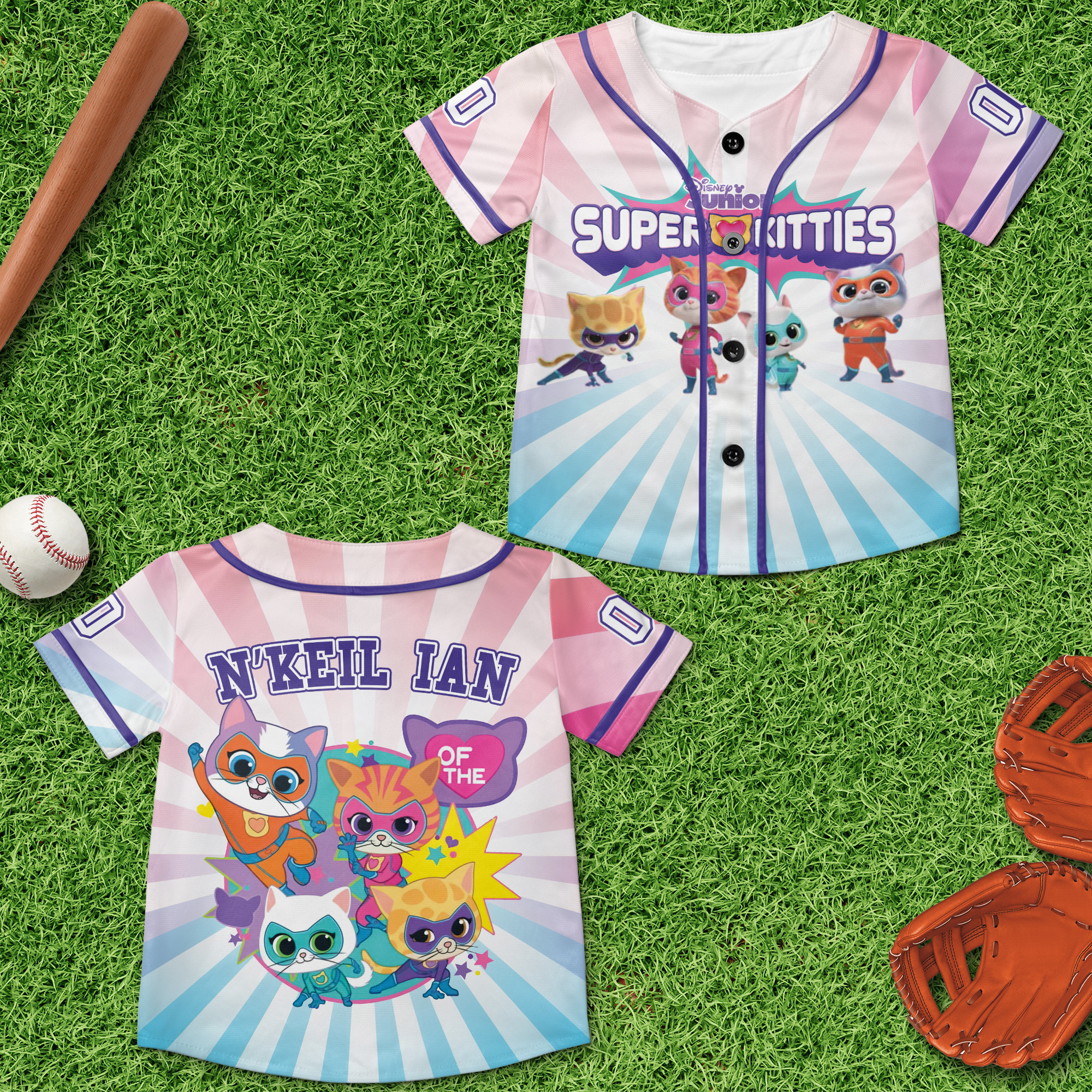 Kids Super Kitties Baseball Jersey New Season For Men Women And Kid