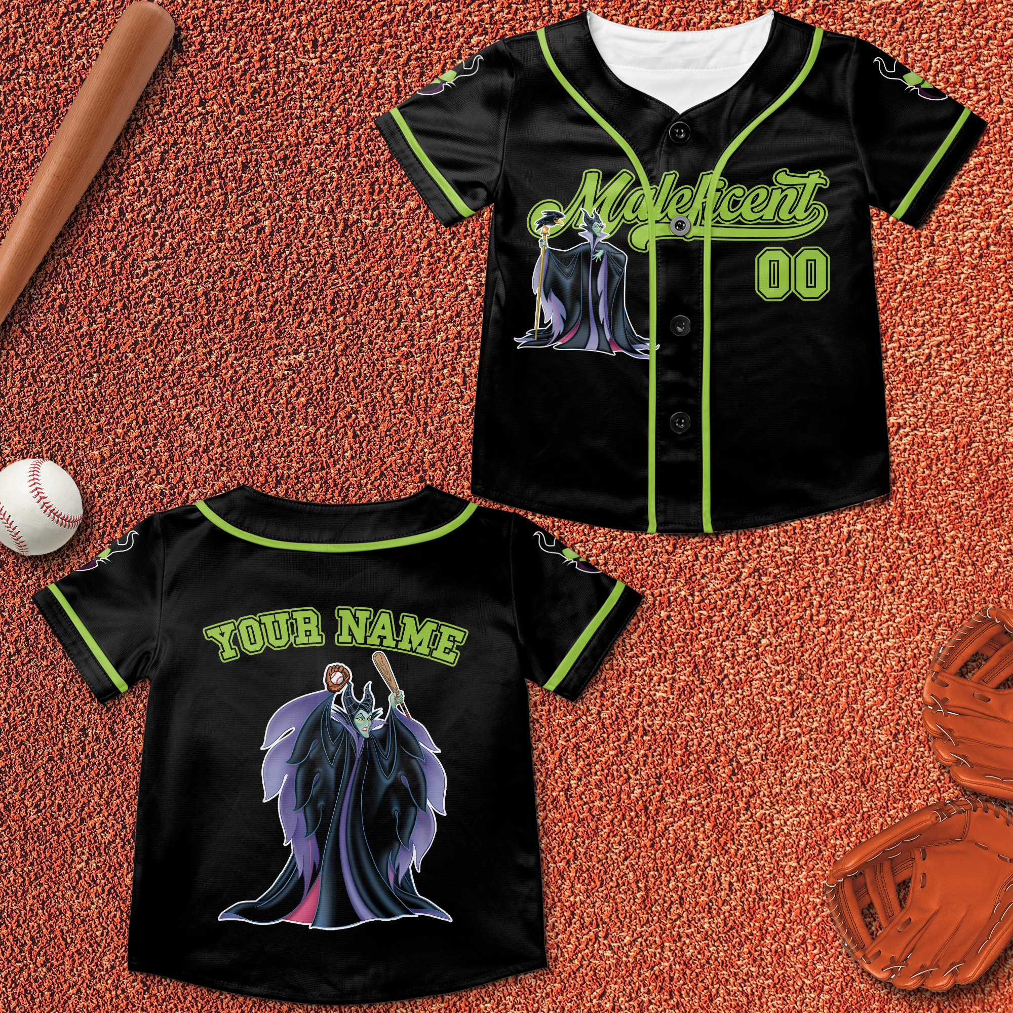 Customizable Maleficent Baseball Jersey New Season For Men Women And Kid
