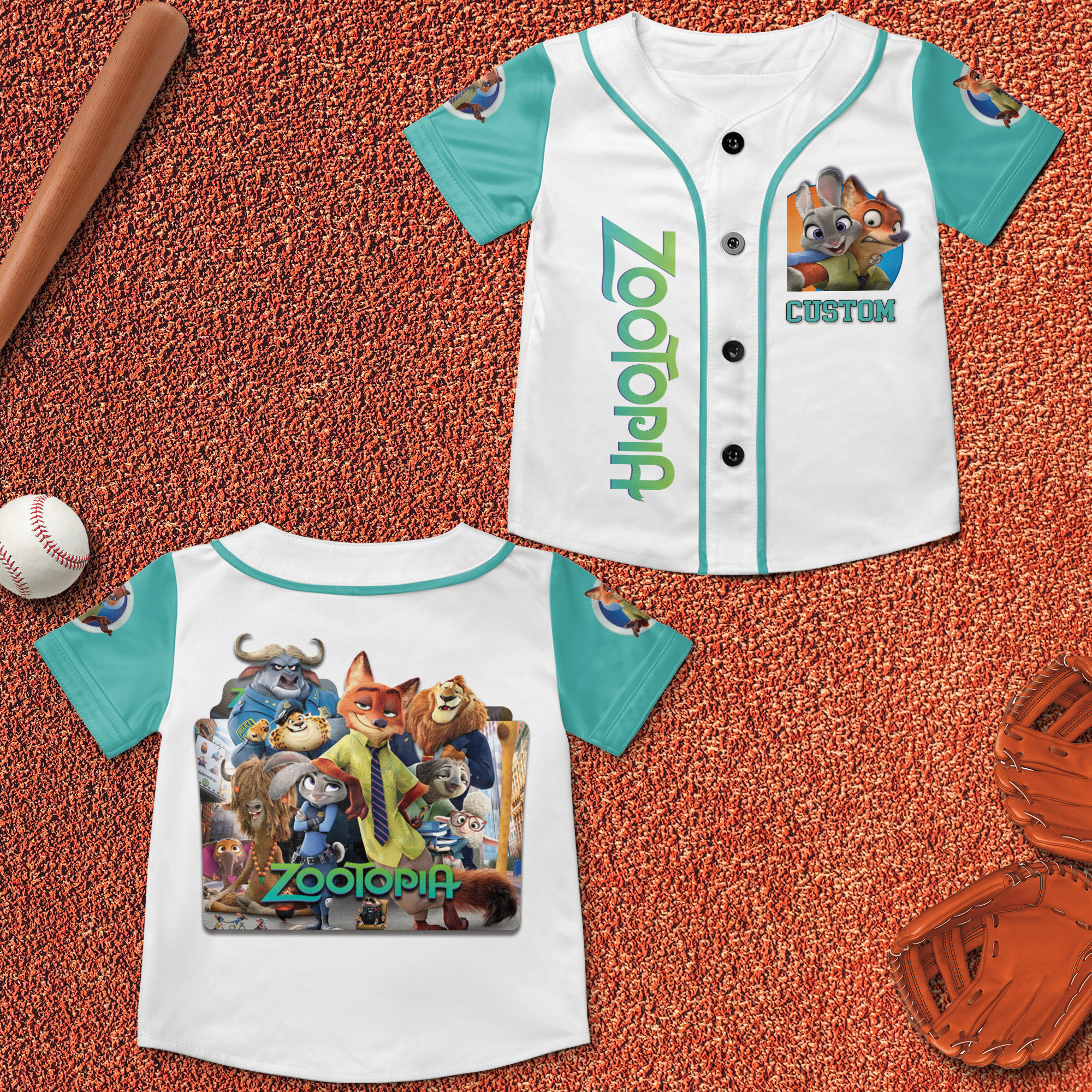 Custom Zootopia Kids Baseball Jersey New Season For Men Women And Kid