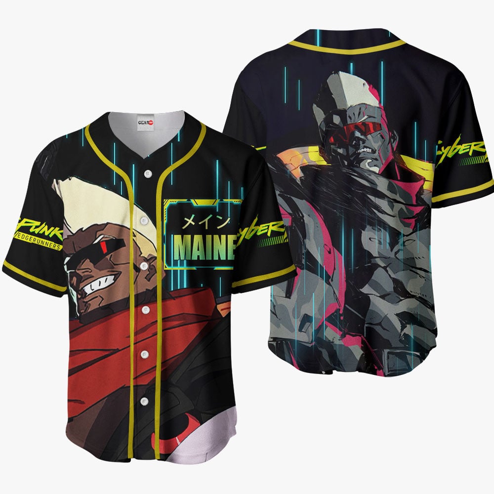 Cyberpunk Maine Baseball Jersey For Men And Women