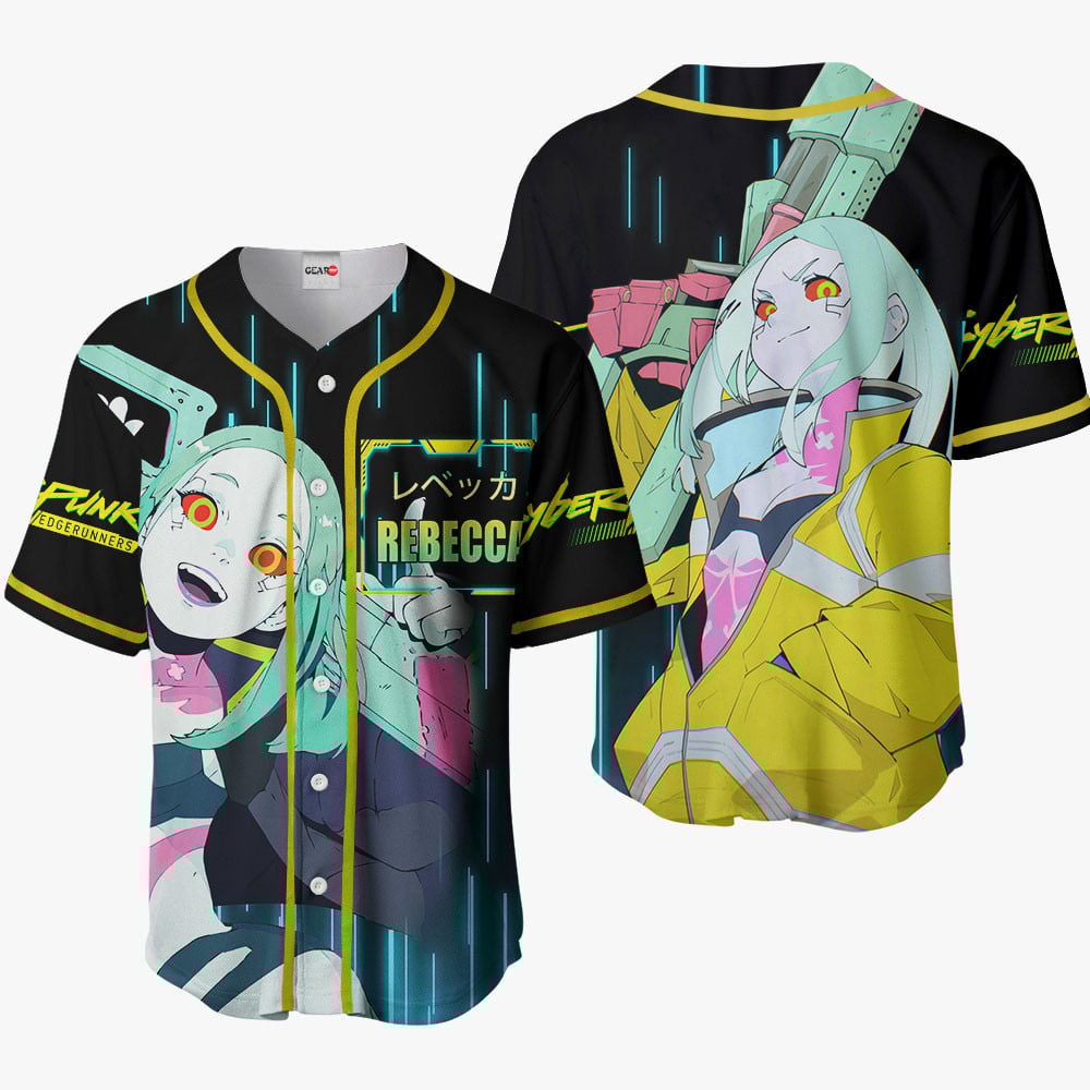 Cyberpunk Rebecca Baseball Jersey For Men And Women